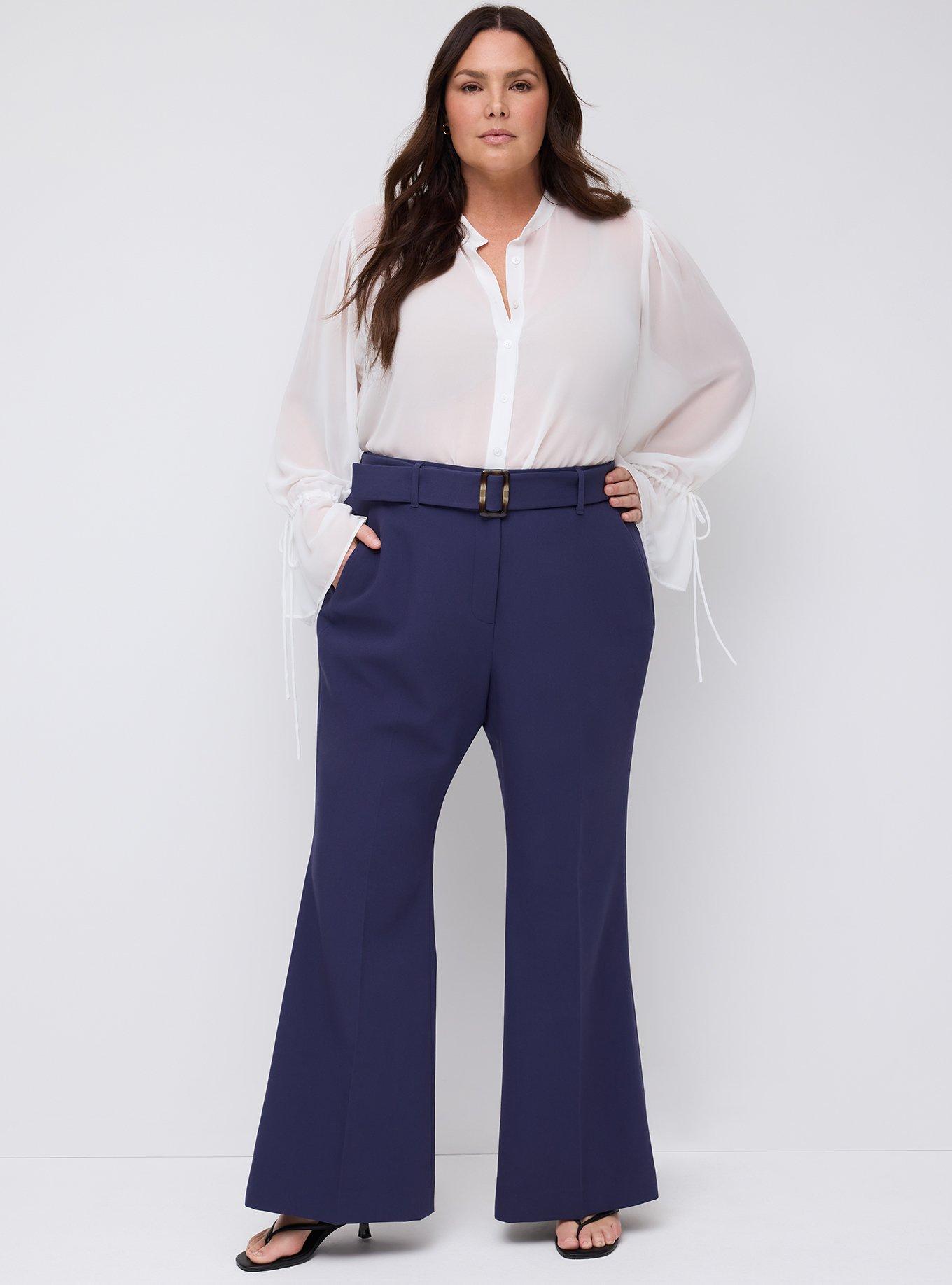 Studio Wide Flare Trouser with Belt, ECLIPSE, alternate
