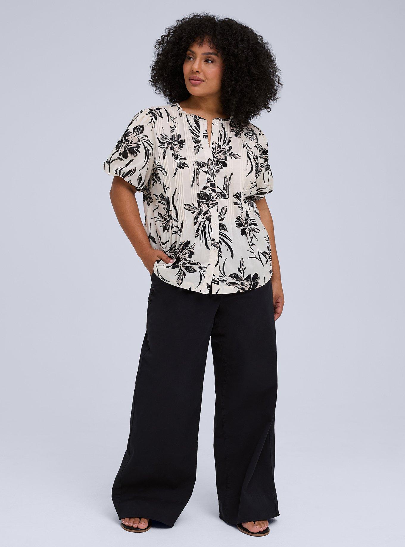 Belle Isle Pintuck Top, PEONY DANCE IVORY, alternate