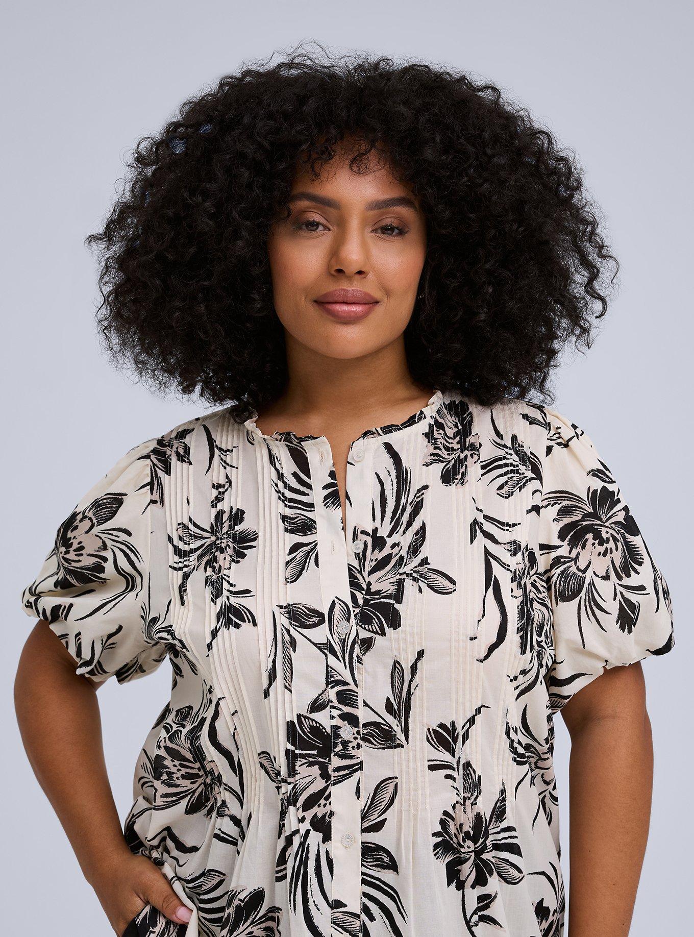 Belle Isle Pintuck Top, PEONY DANCE IVORY, alternate