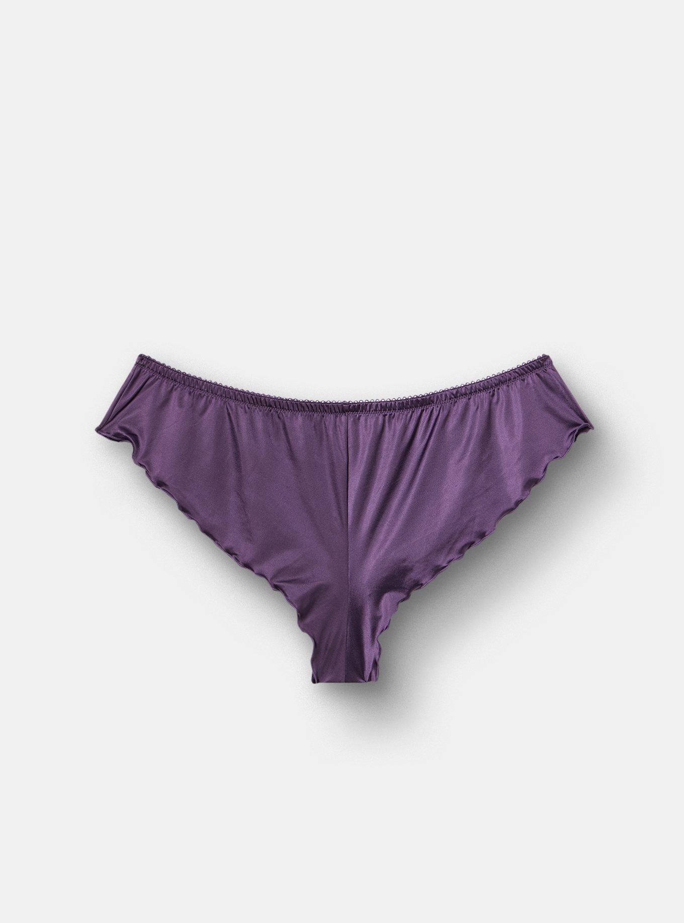 Shine Micro Flutter Cheeky Lingerie Short, BLACKBERRY, hi-res