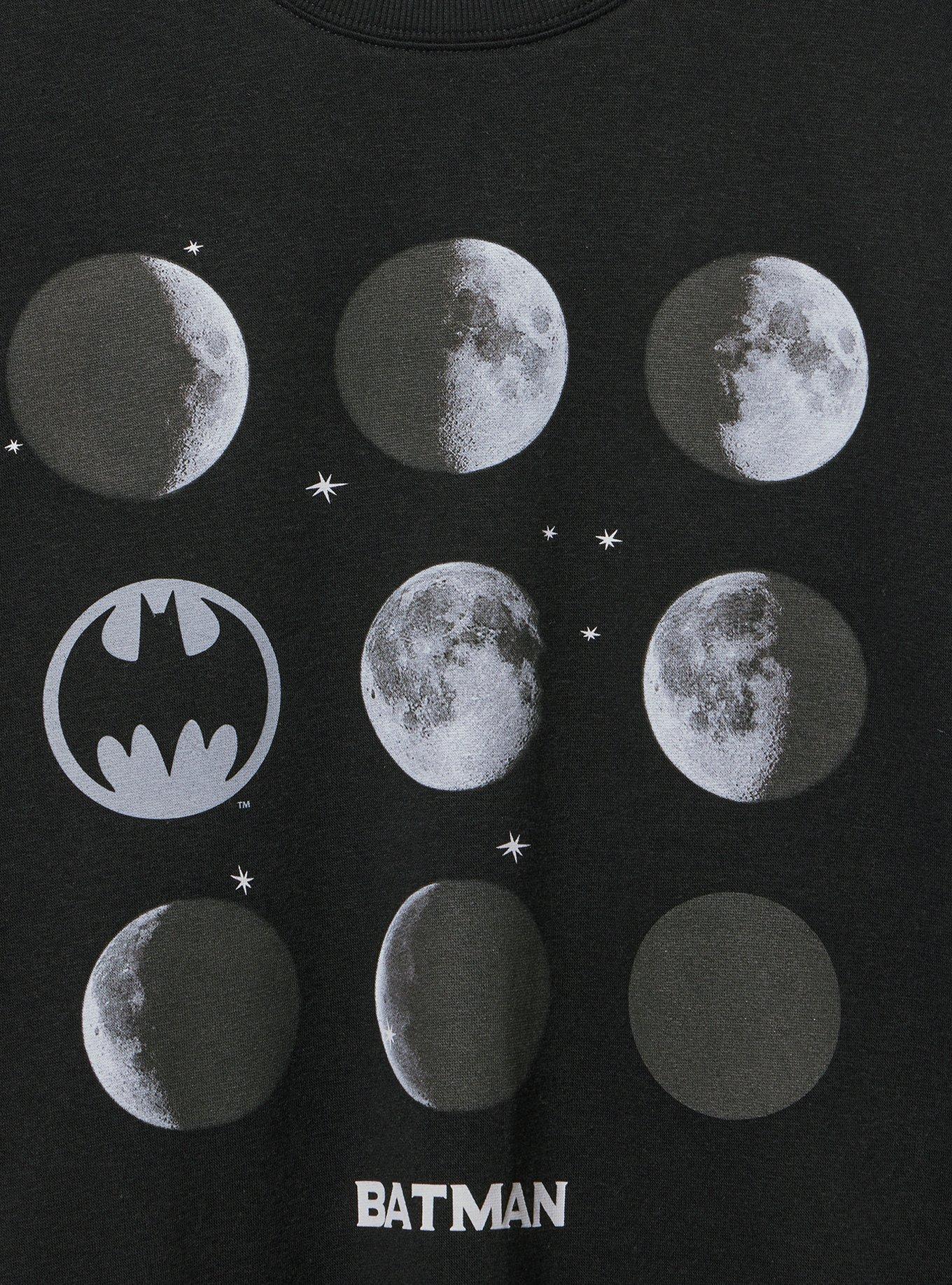 Batman Moon Phases Relaxed Sweatshirt, BATMAN MOON PHASES DEEP BLACK, alternate