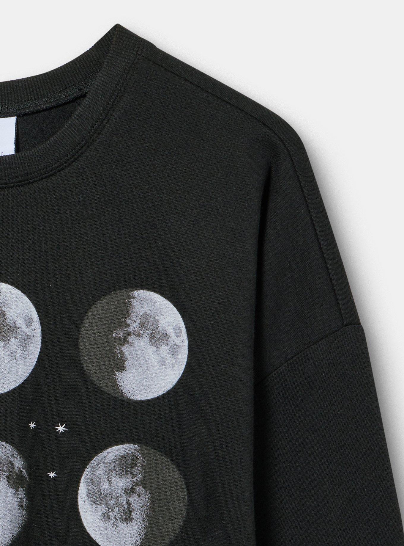 Batman Moon Phases Relaxed Sweatshirt, BATMAN MOON PHASES DEEP BLACK, alternate