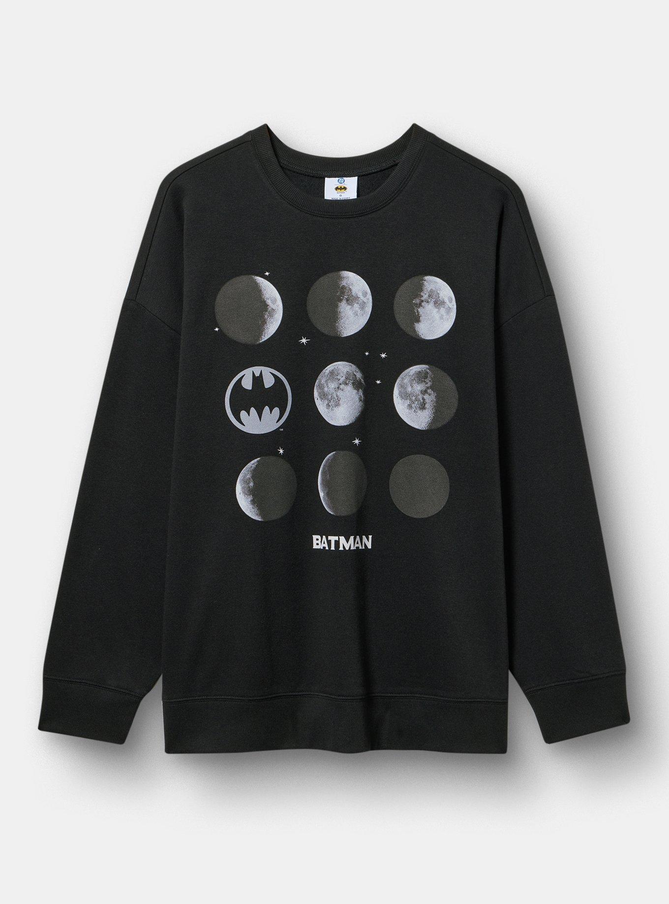 Batman Moon Phases Relaxed Sweatshirt, BATMAN MOON PHASES DEEP BLACK, hi-res