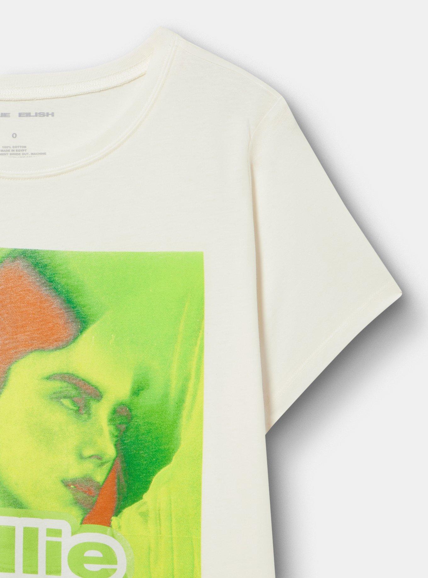 Billie Eilish Classic Cotton Jersey Tee, BILLIE EILISH NEON WHISPER WHITE, alternate
