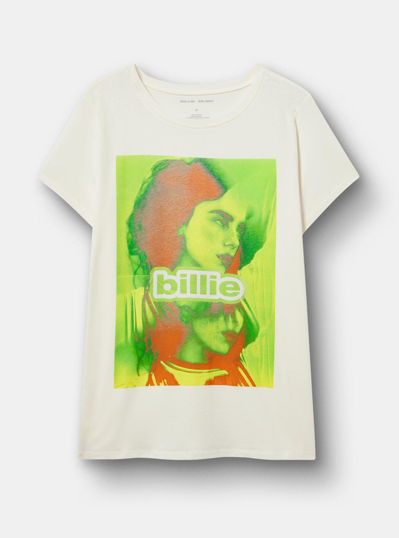 Billie Eilish Classic Cotton Jersey Tee, BILLIE EILISH NEON WHISPER WHITE, hi-res