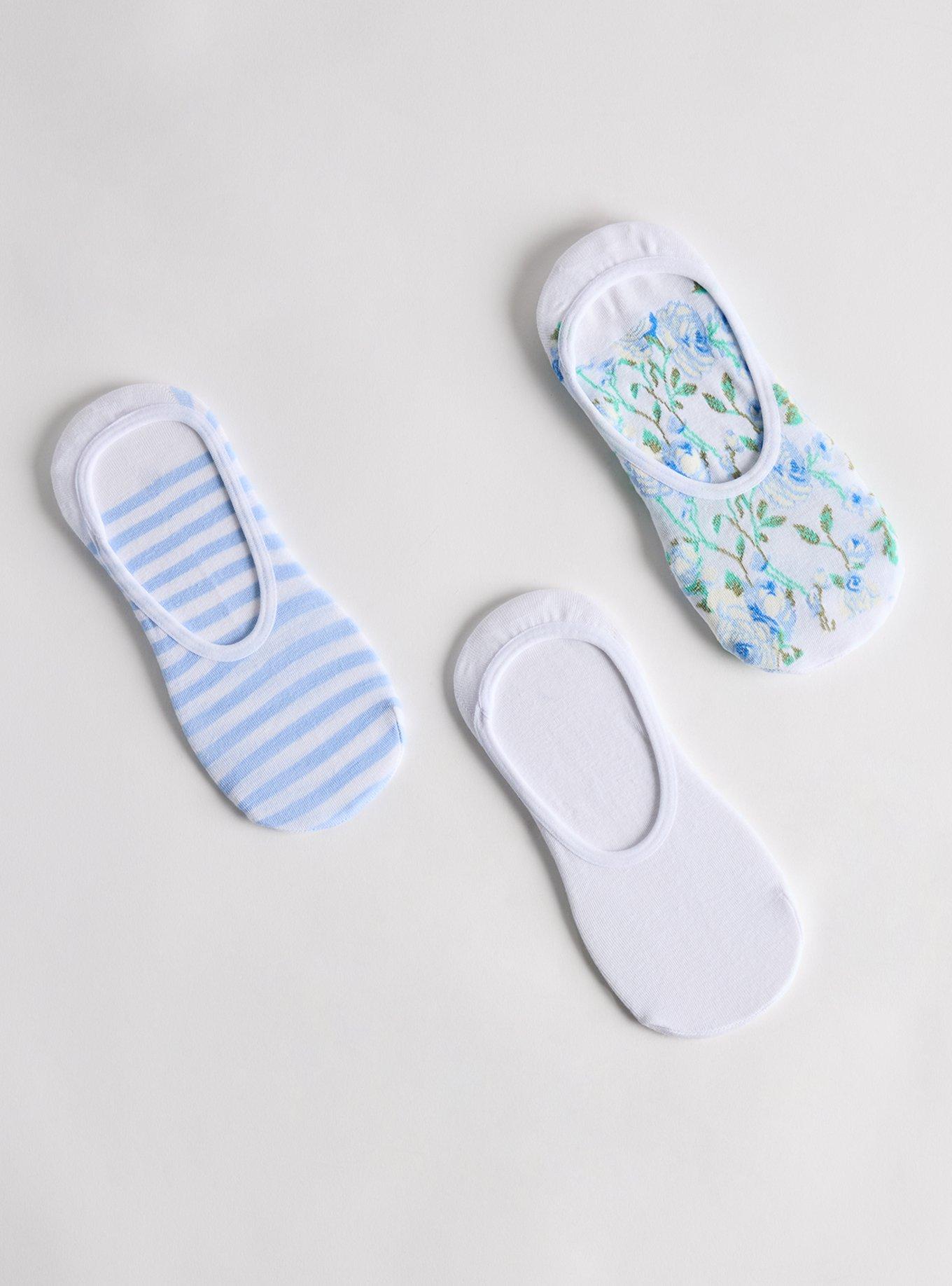 No Show Sock 3-Pack, FLORAL MULTI, hi-res