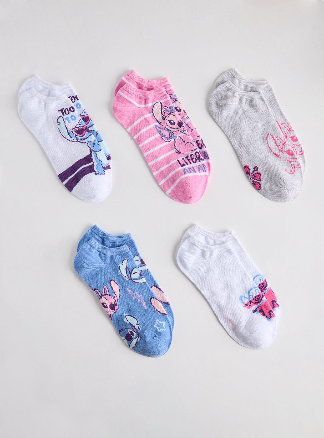 Lilo & Stitch Low-Cut Socks 5-Pack, MULTI, hi-res