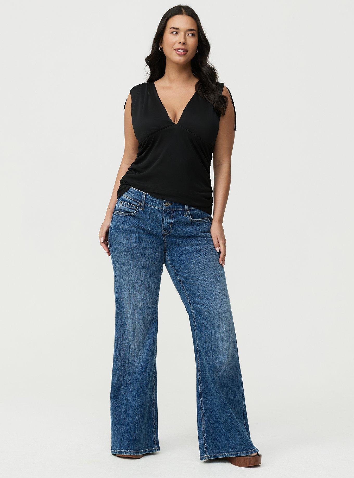 Mesh V-Neck Ruched Top, DEEP BLACK, alternate