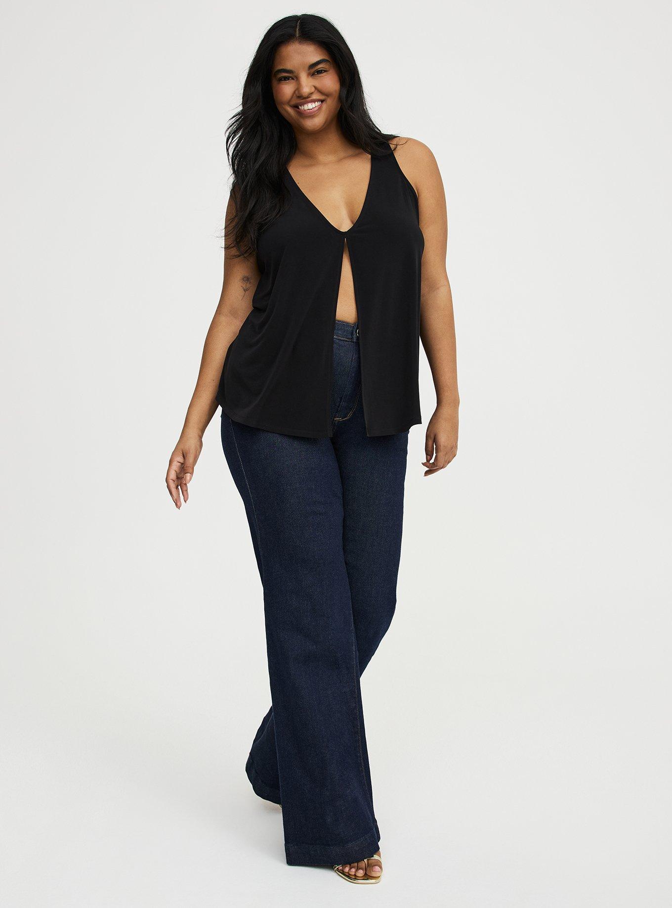 Knit Flyaway Tank, DEEP BLACK, alternate