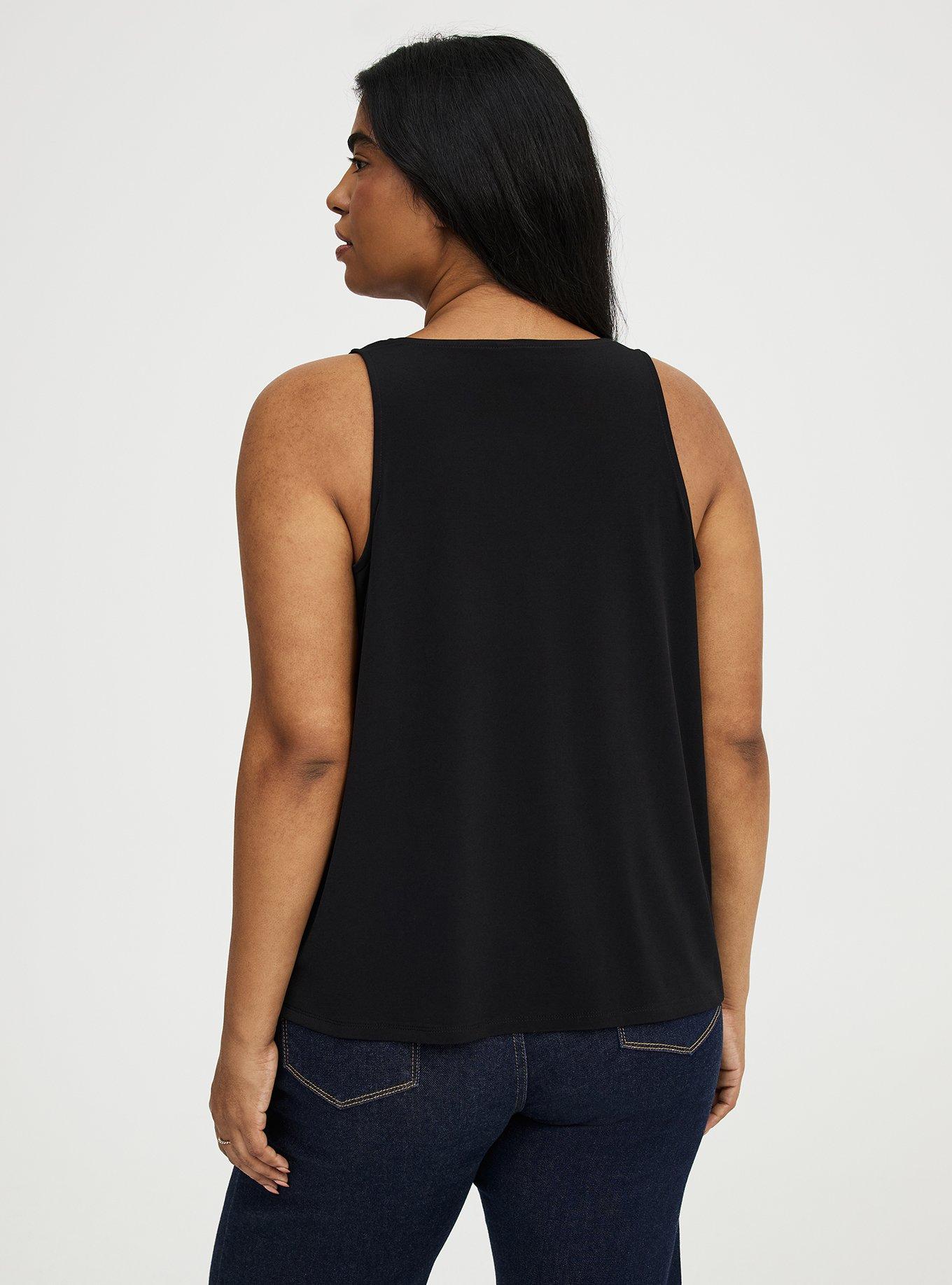 Knit Flyaway Tank, DEEP BLACK, alternate