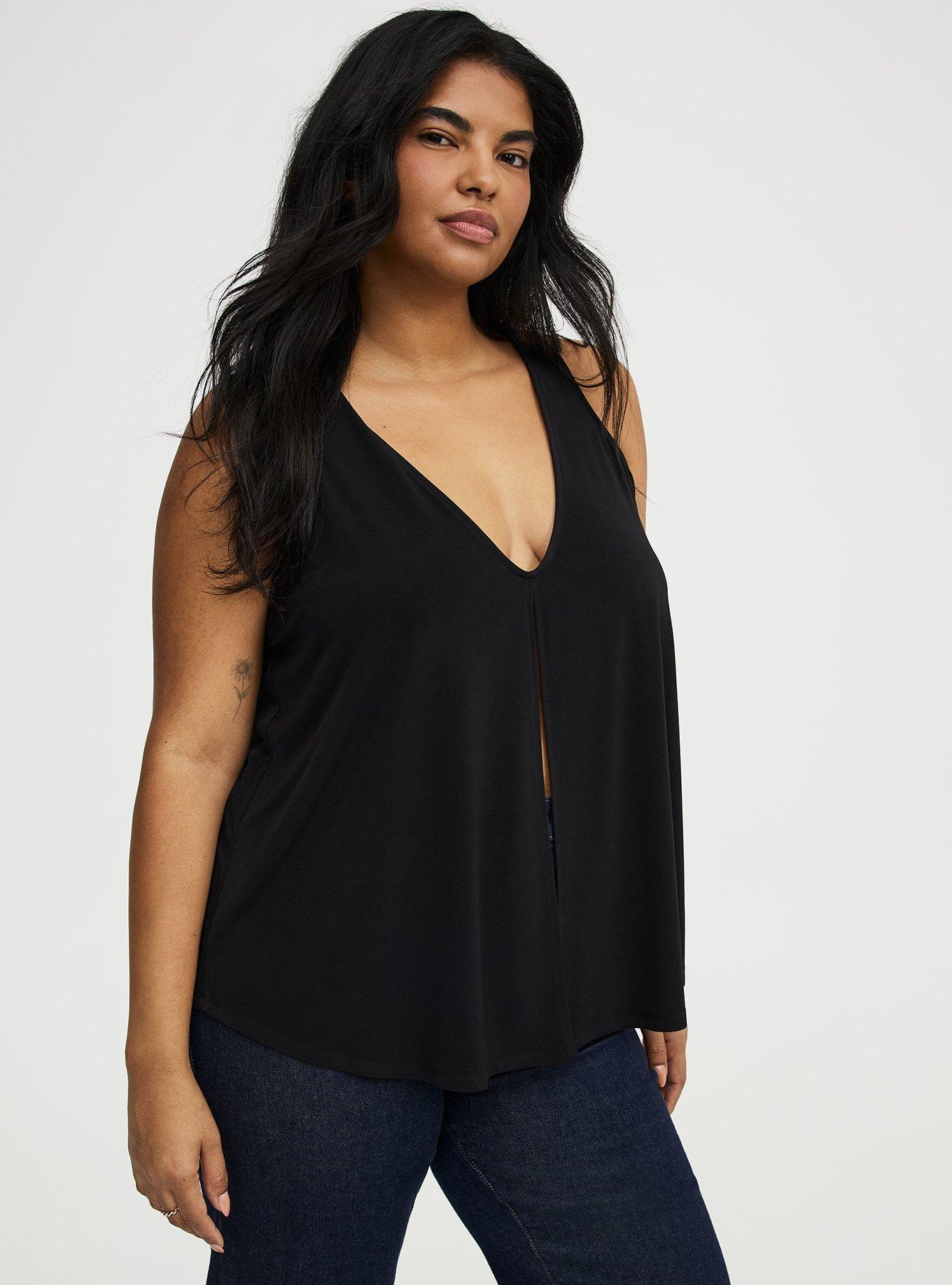 Knit Flyaway Tank, DEEP BLACK, alternate