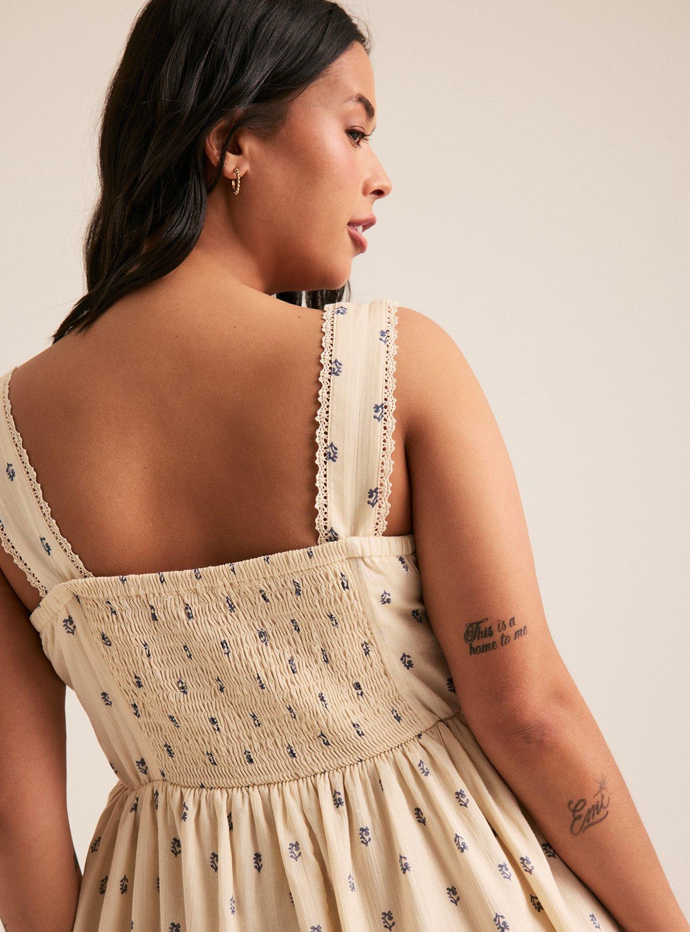 Festi Tie-Front Dress, CURLING MOTIF IVORY, alternate