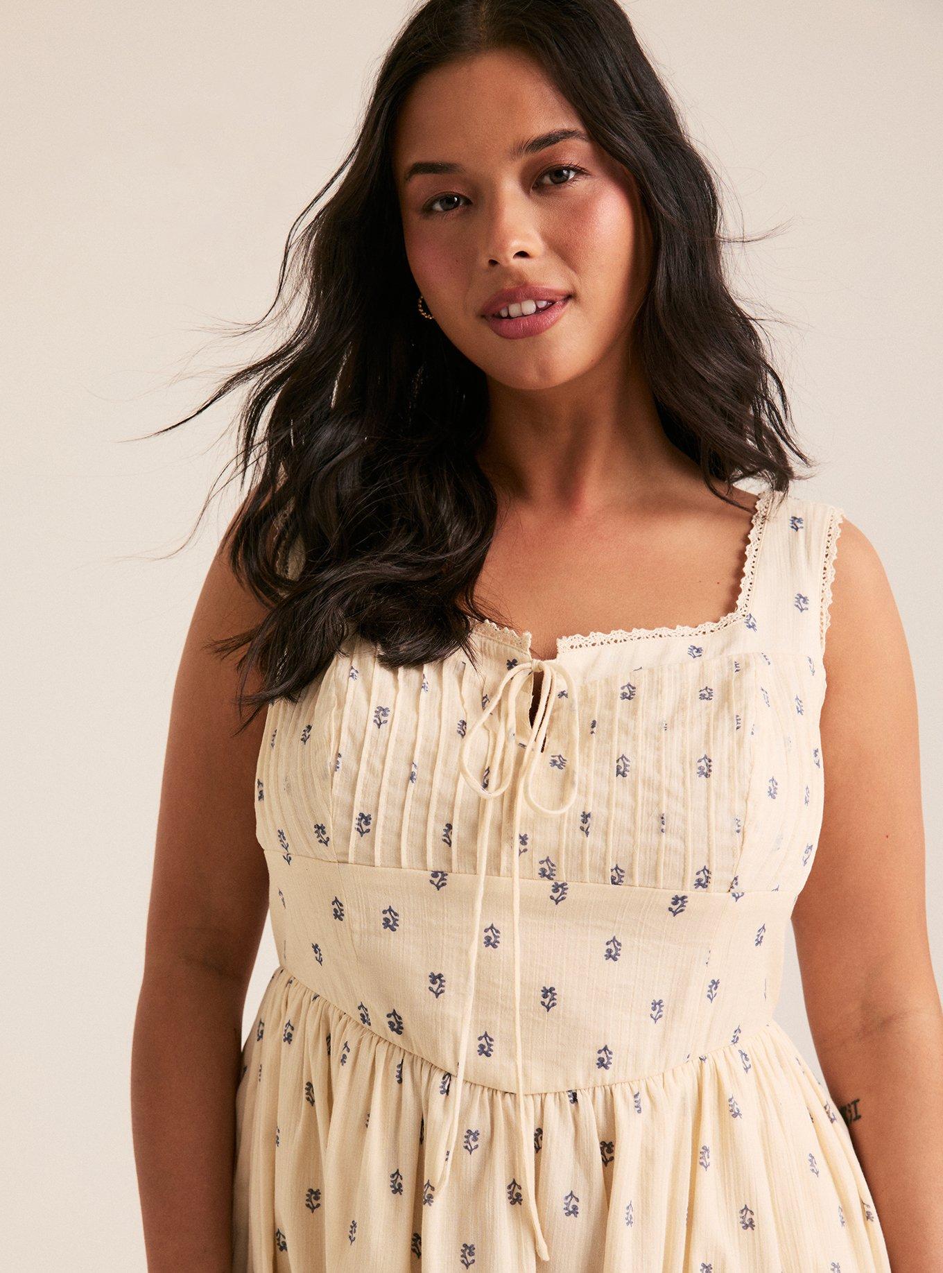 Festi Tie-Front Dress, CURLING MOTIF IVORY, alternate