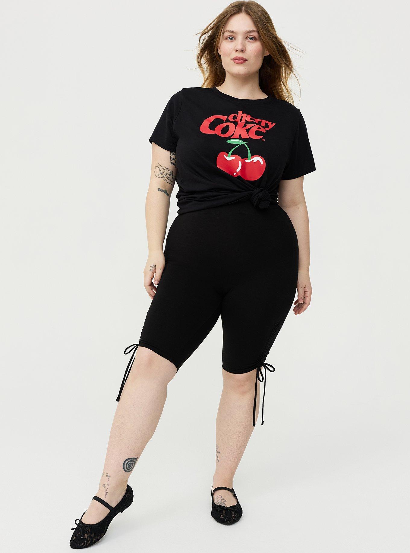 11"" Ruched Bike Short, DEEP BLACK, hi-res