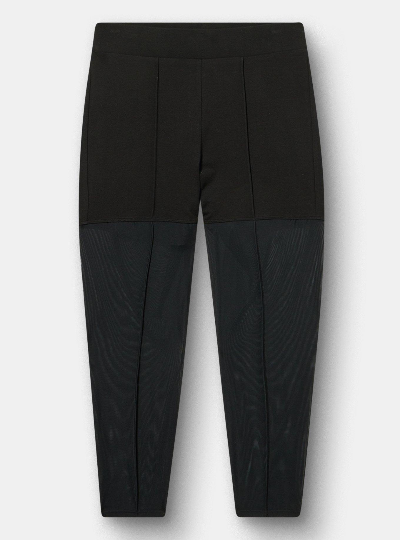 Crop Mesh Legging, DEEP BLACK, hi-res