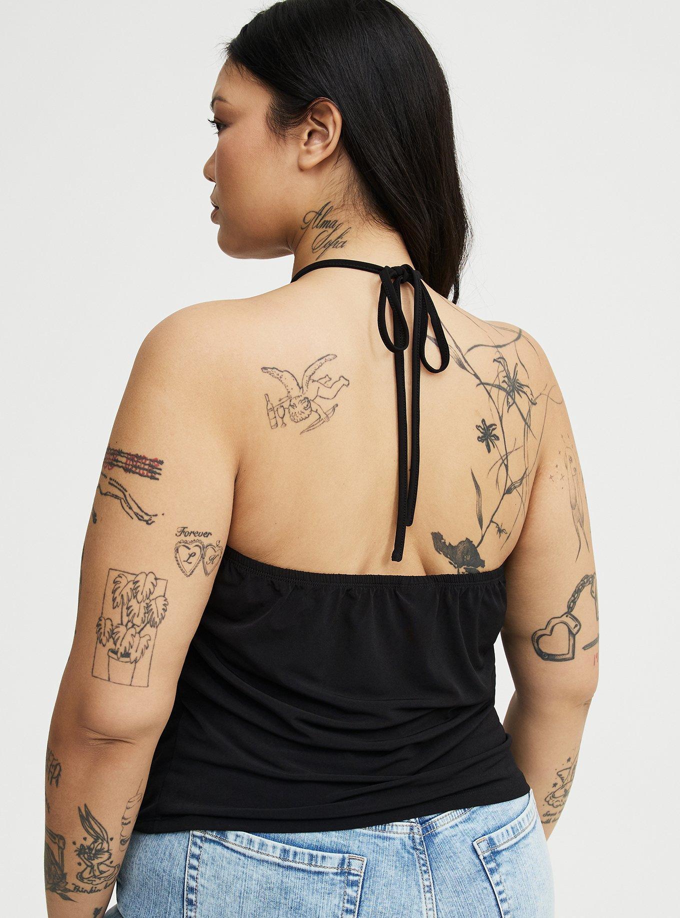 Deep Cowl Neck Tank, DEEP BLACK, alternate