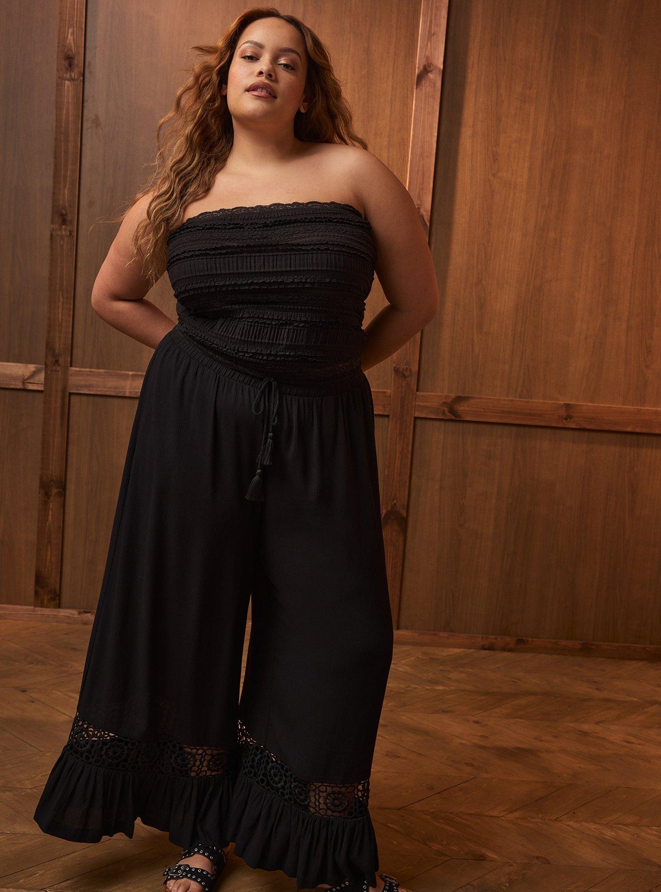 Festi Lace Tube Top, DEEP BLACK, alternate