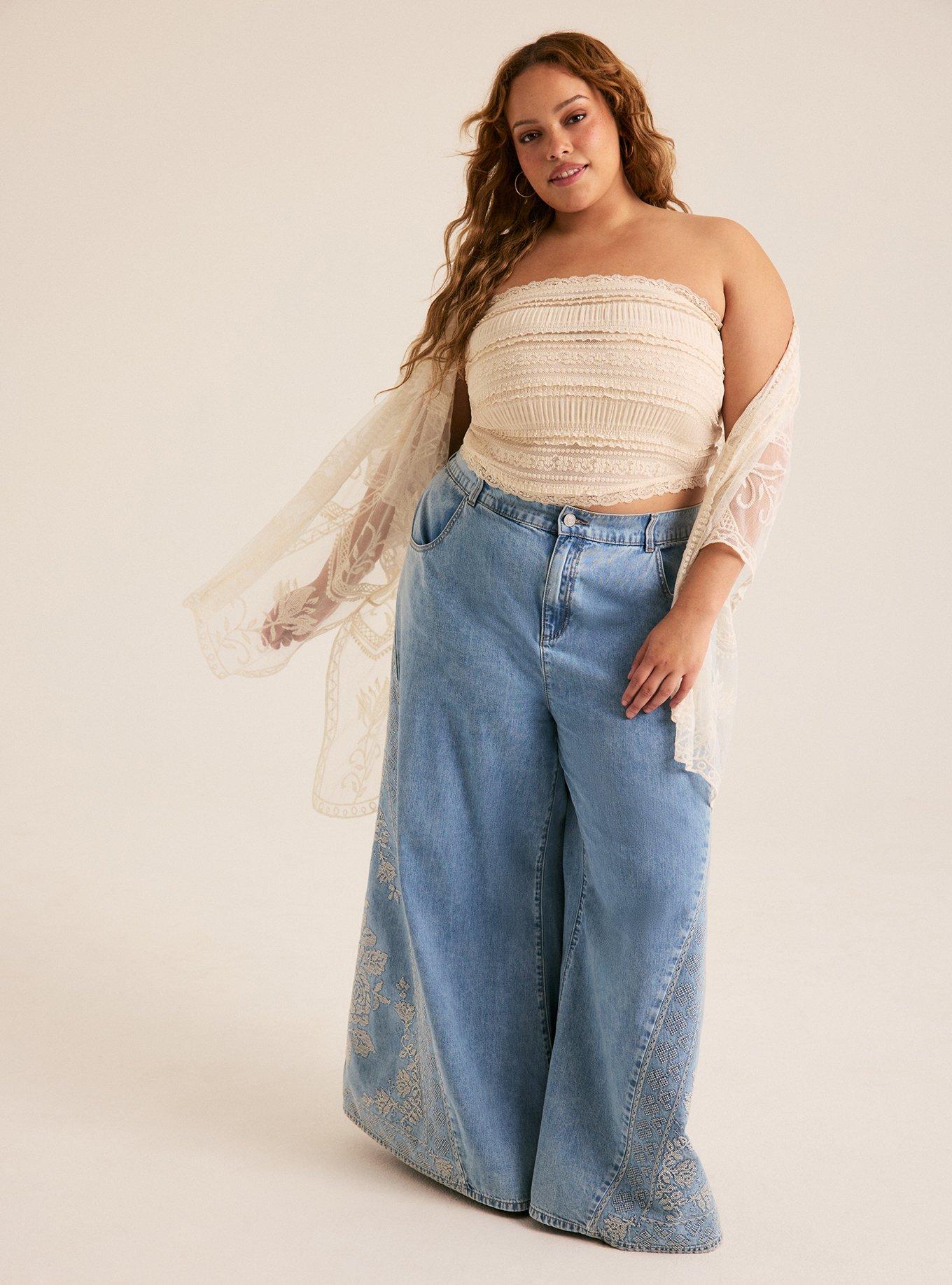 Festi Lace Tube Top, WHITE SWAN, alternate