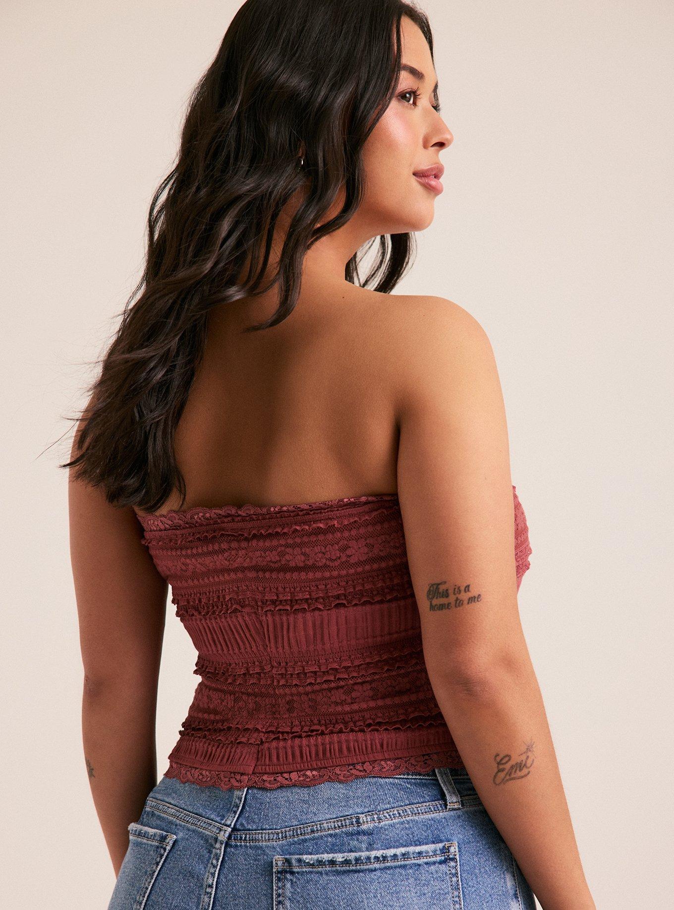 Festi Lace Tube Top, APPLE BUTTER, alternate