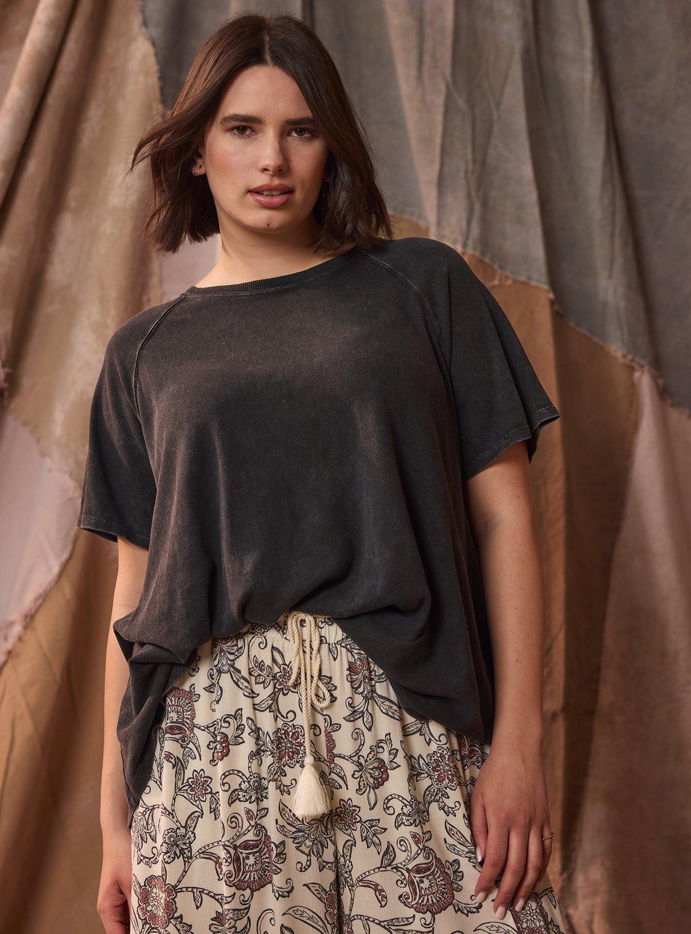 Festi Flare Crew Tee, DEEP BLACK, hi-res