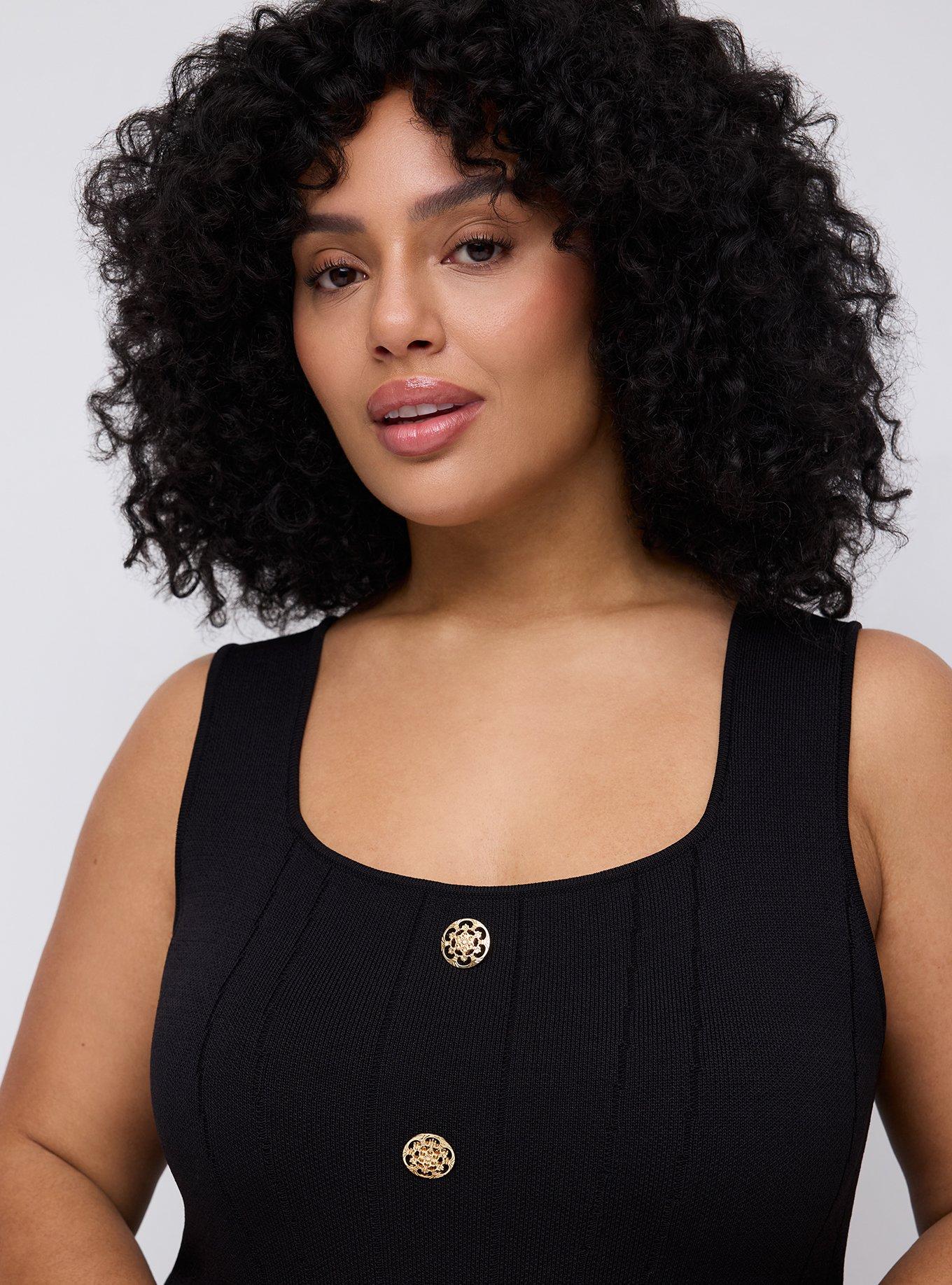 Studio Power Knit Corset Dress, DEEP BLACK, alternate