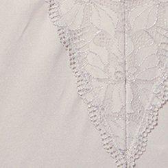 Plus Size Ava Shine Lace & Shine Thong Bodysuit, ALABASTER GRAY, swatch