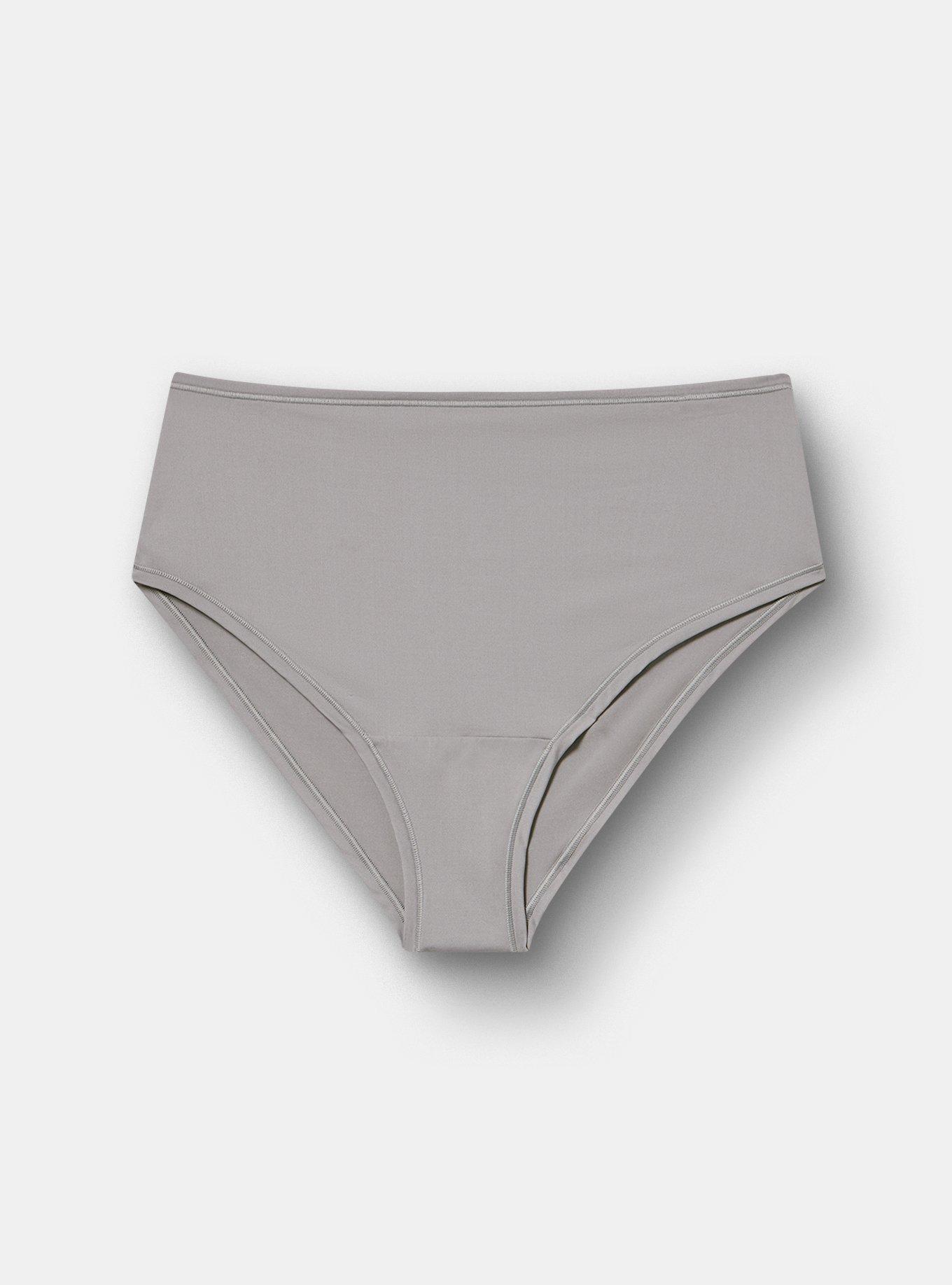 Plus Size Butter Mid-Rise Cheeky Panty, SHARKSKIN, flat
