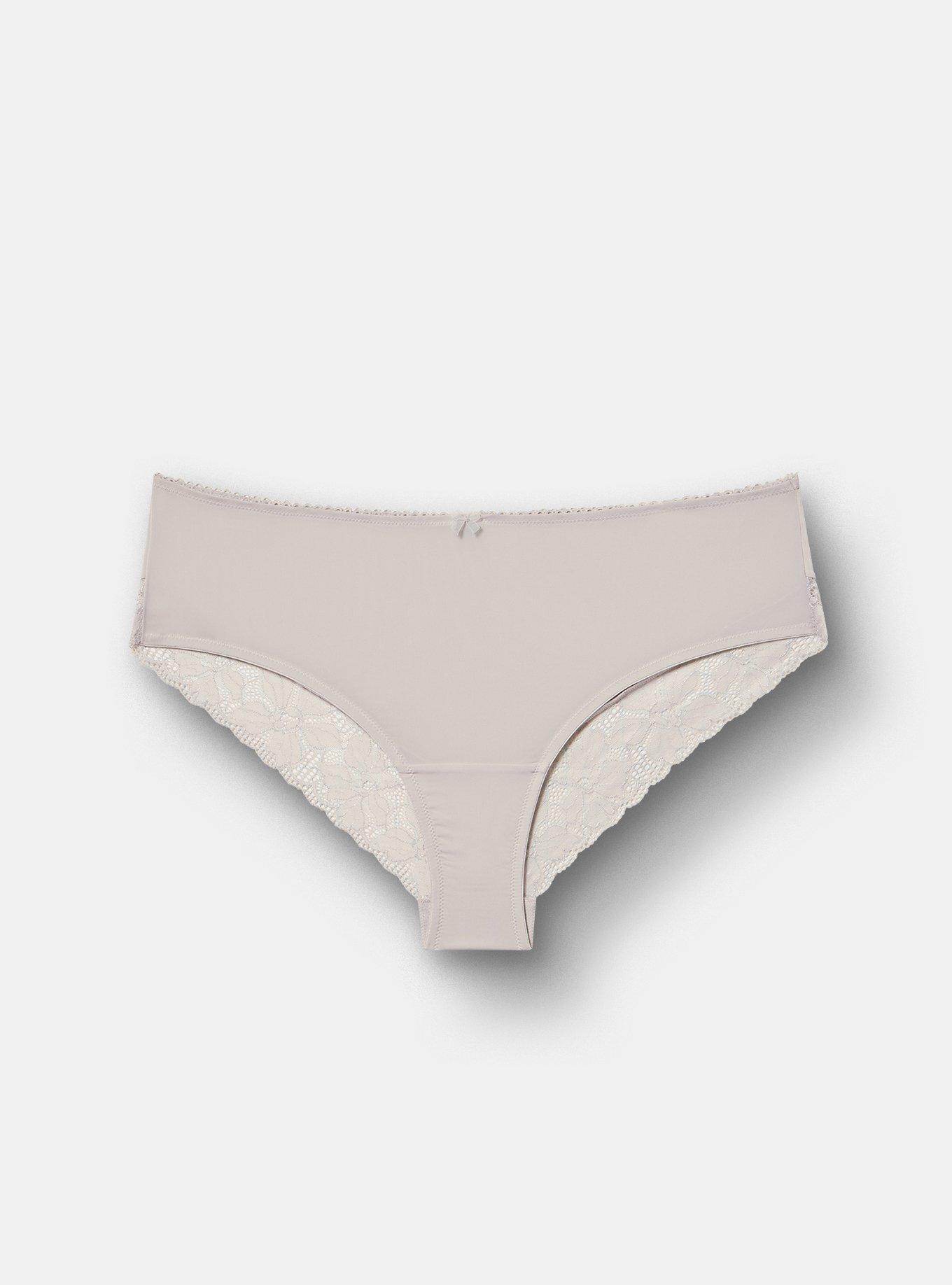 Ava Lace Metallic Mid-Rise Cheeky Panty, ALABASTER GRAY, flat