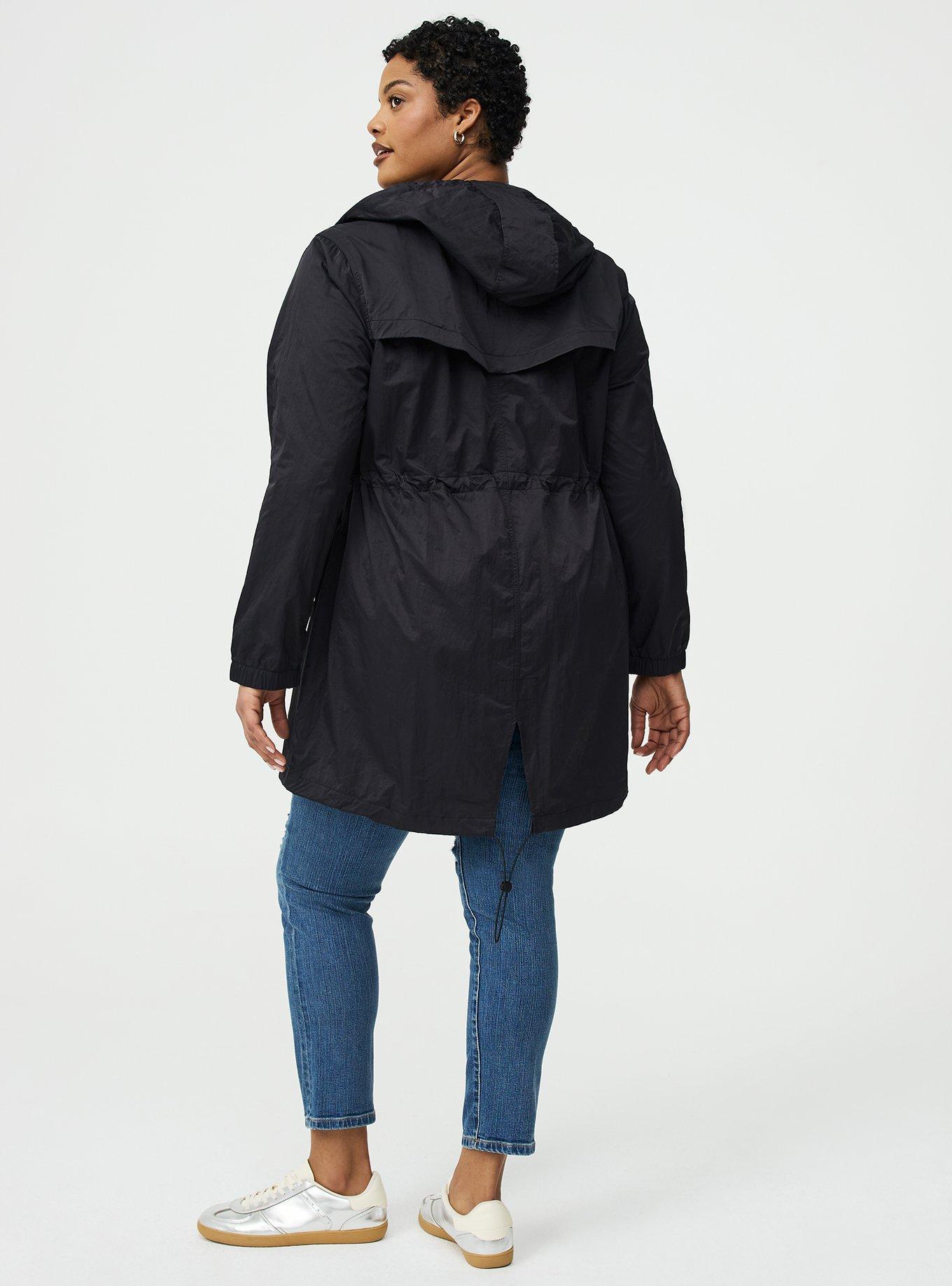 Longline Rain Parka, DEEP BLACK, alternate