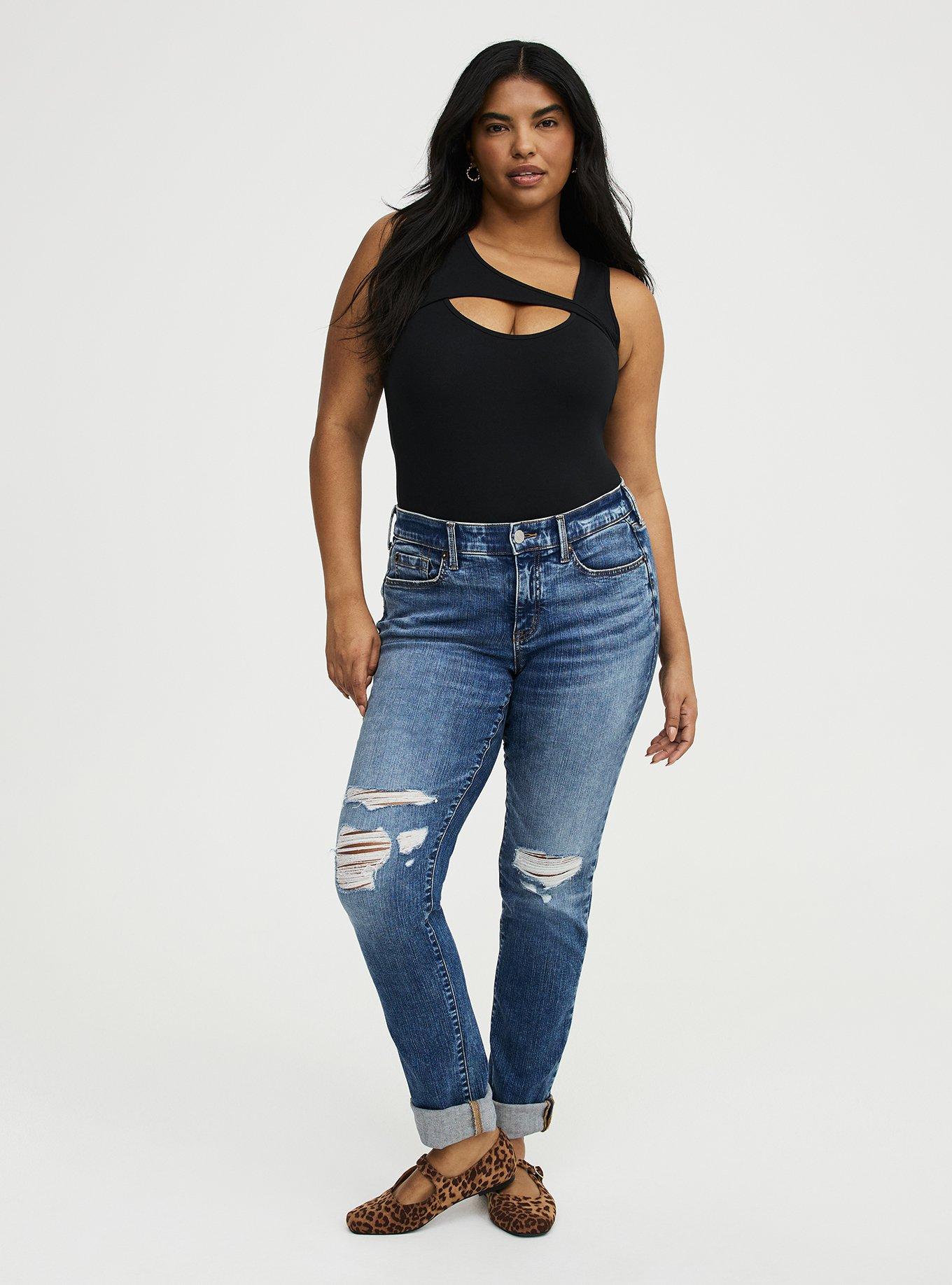 Foxy Asymmetrical Front Cut-Out Top, DEEP BLACK, alternate