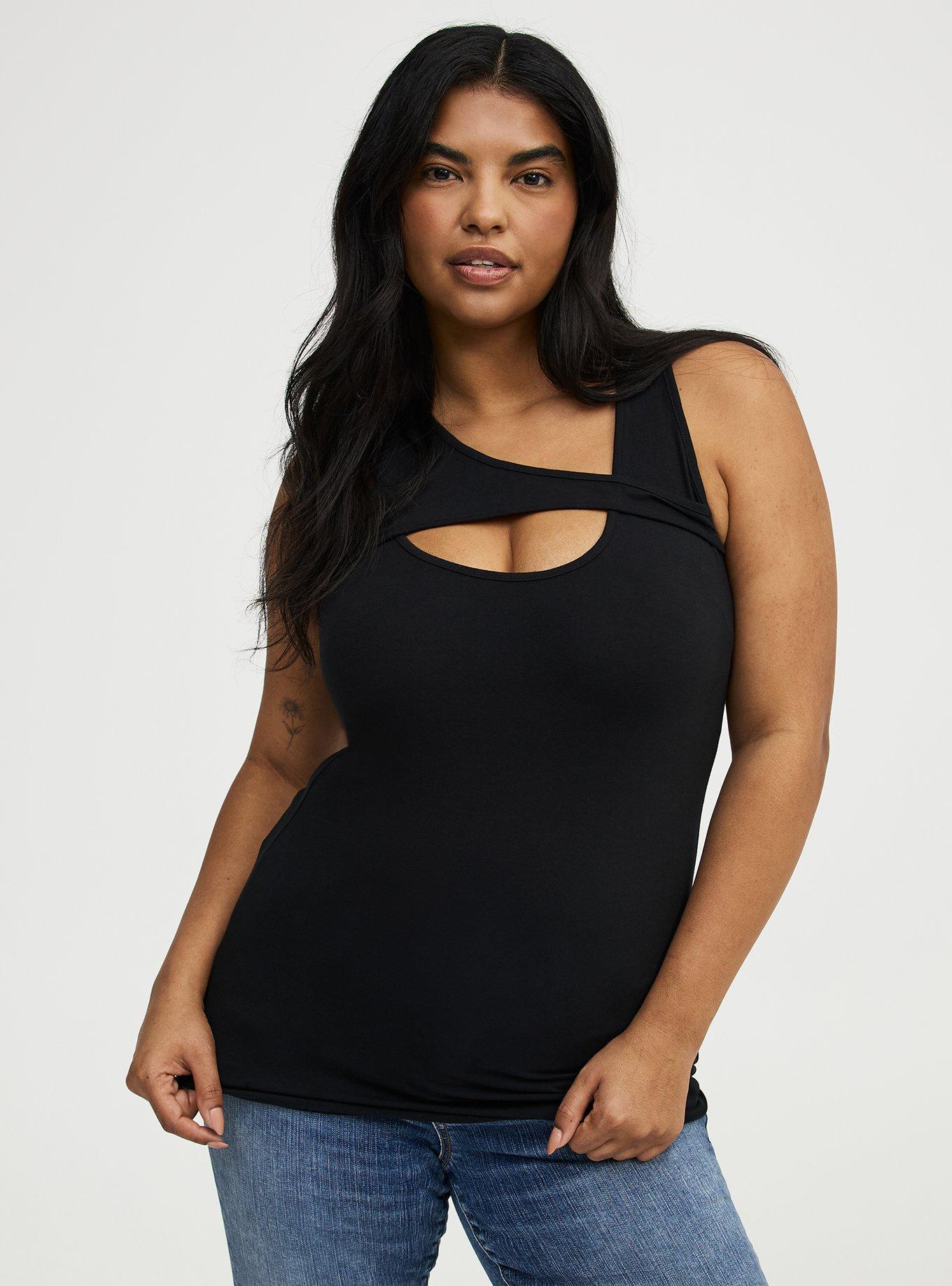 Plus Size - Foxy Asymmetrical Front Cut-Out Top - Torrid