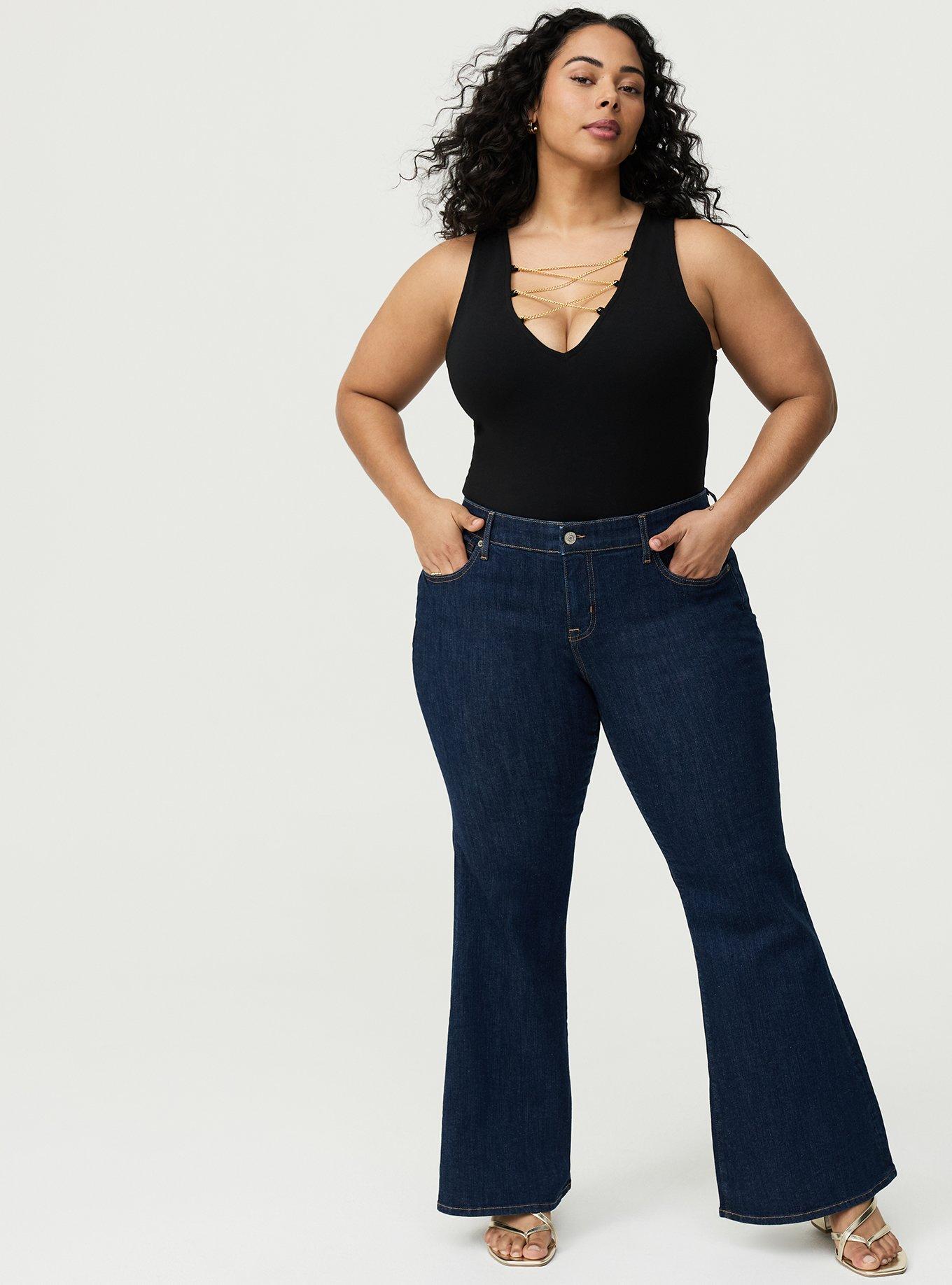 Foxy Deep V Chain Lace-Up Top, DEEP BLACK, alternate