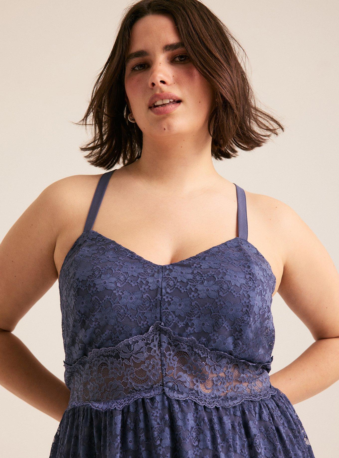 Festi Mesh Lace Hi-Low Dress, NIGHTSHADOW BLUE, alternate