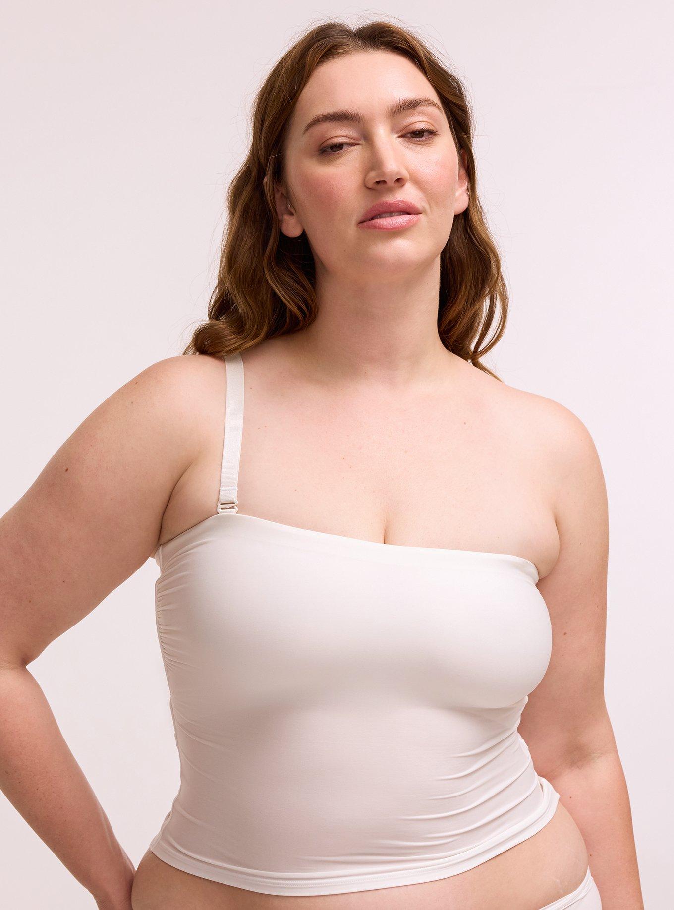 Unlined Butter Soft Micro Longline Bandeau, CLOUD DANCER, alternate