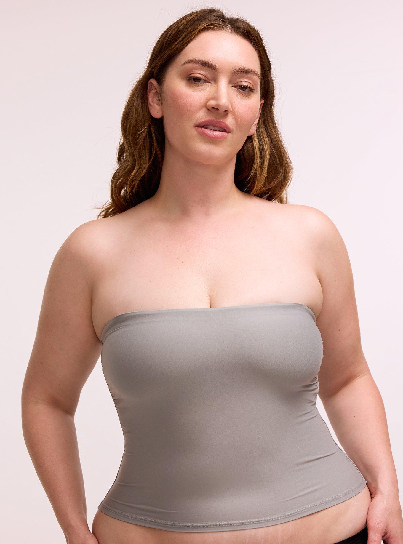 Unlined Butter Soft Micro Longline Bandeau, SHARKSKIN, hi-res