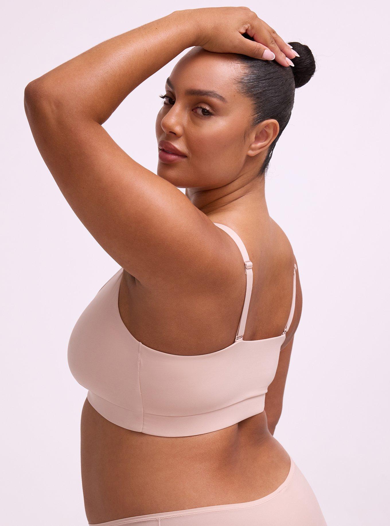 Unlined Butter Soft Micro V-Neck Bralette, ROSE DUST, alternate