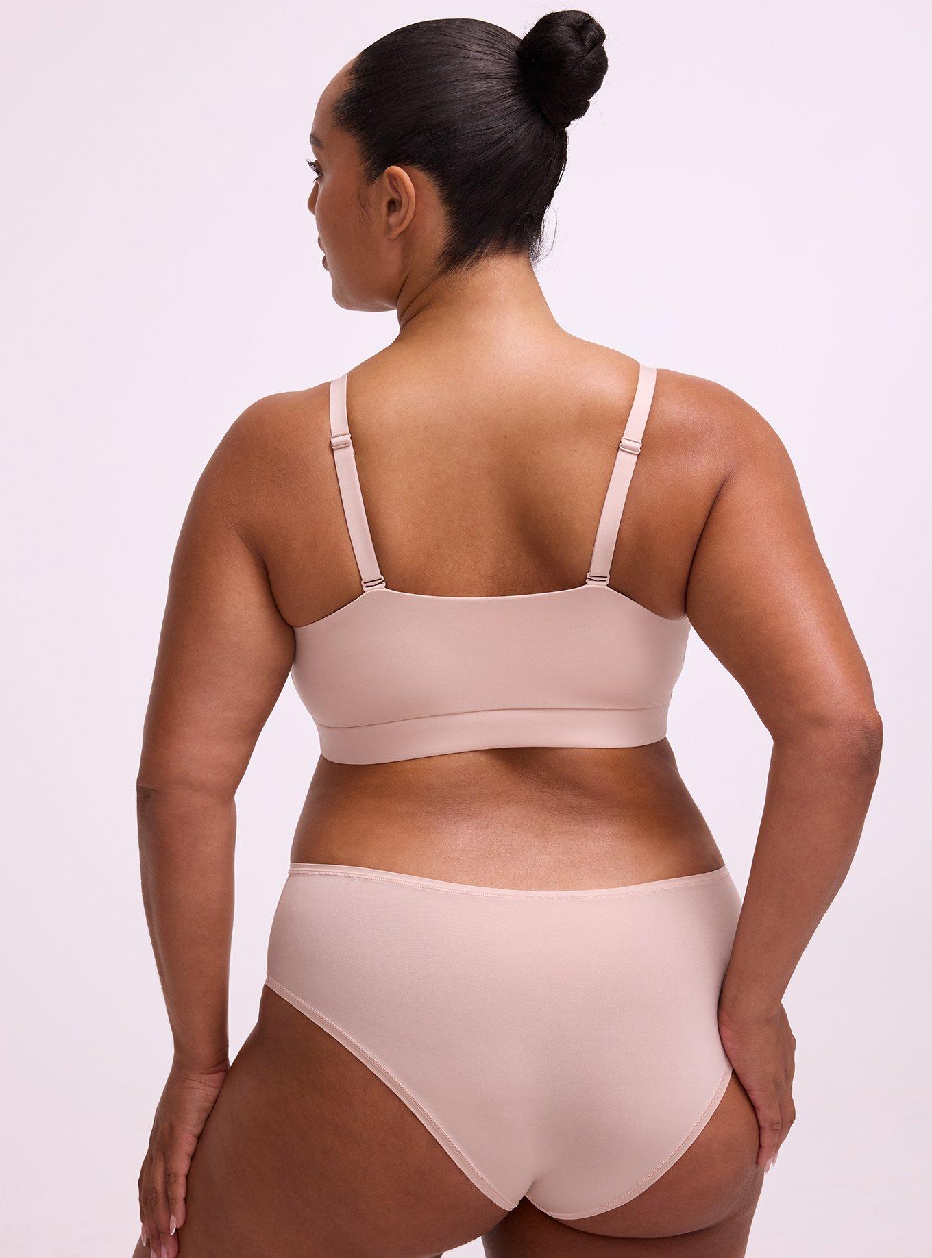 Unlined Butter Soft Micro V-Neck Bralette, ROSE DUST, alternate