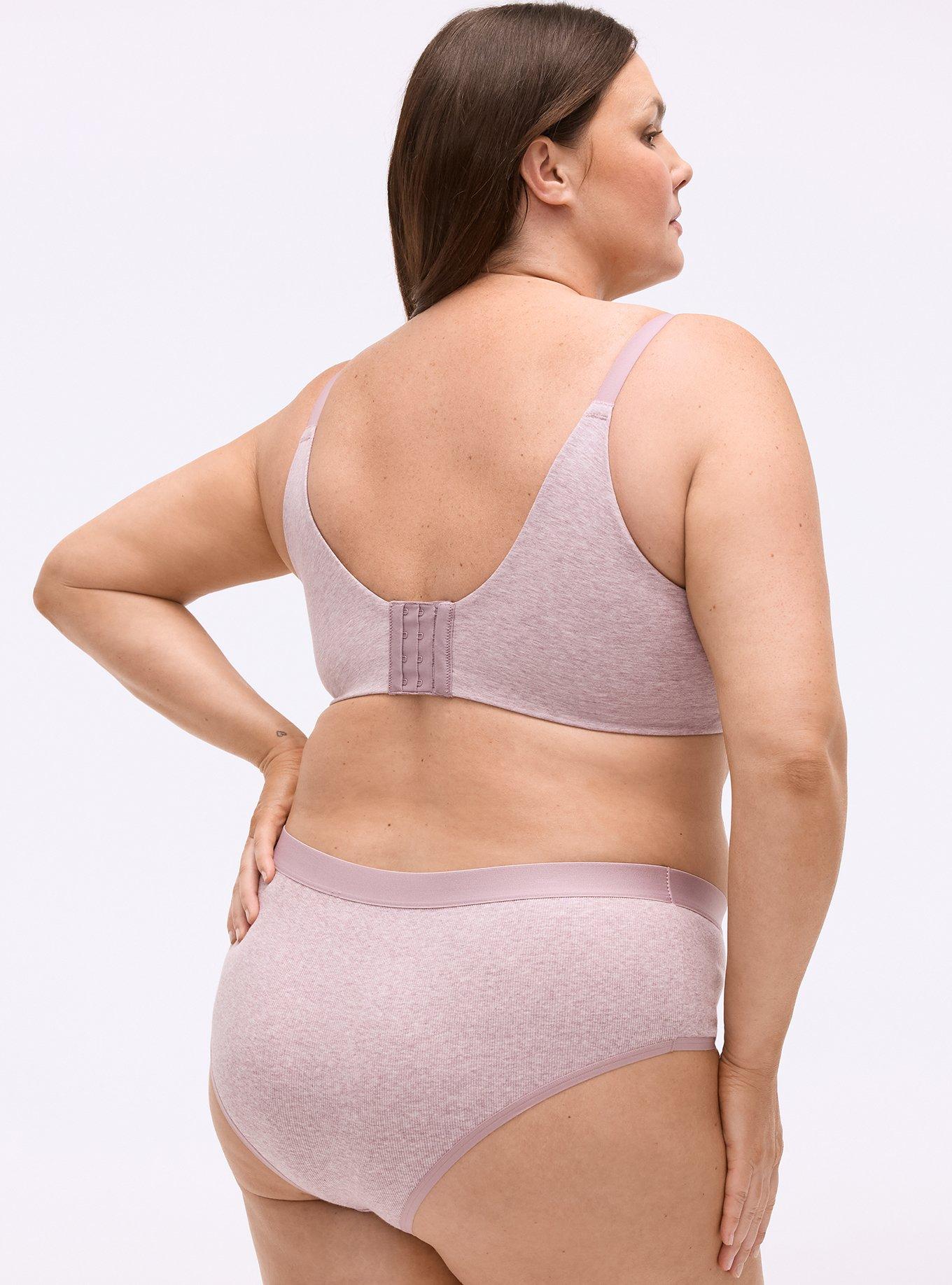 Heather Cotton Rib Mid-Rise Cheeky Panty, TOADSTOOL TRUE HEATHER, alternate