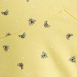 Retro Chic Puff Sleeve Mini Dress, BUSY BEES YELLOW, swatch