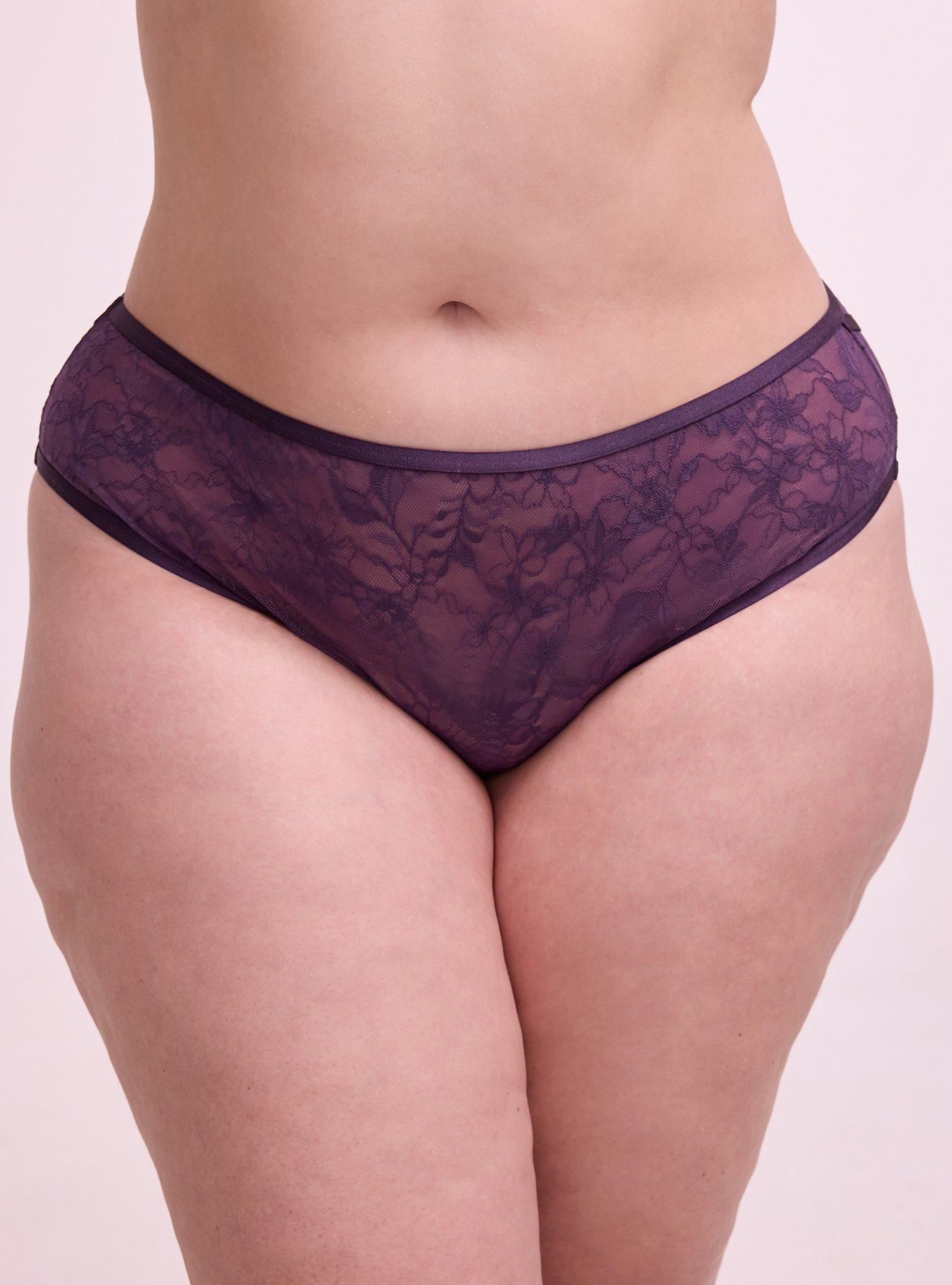 Aria Lace Cut-Out Mid-Rise Cheeky Panty, BLACKBERRY, hi-res