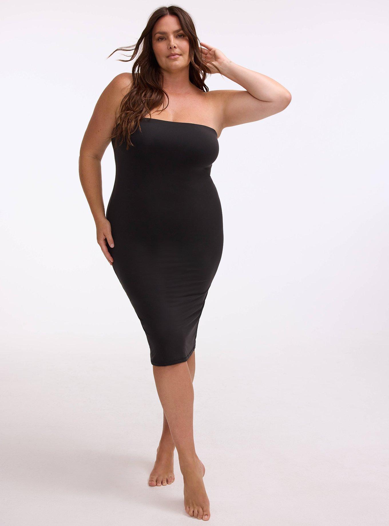 Butter Soft Micro Tube Dress, RICH BLACK, hi-res