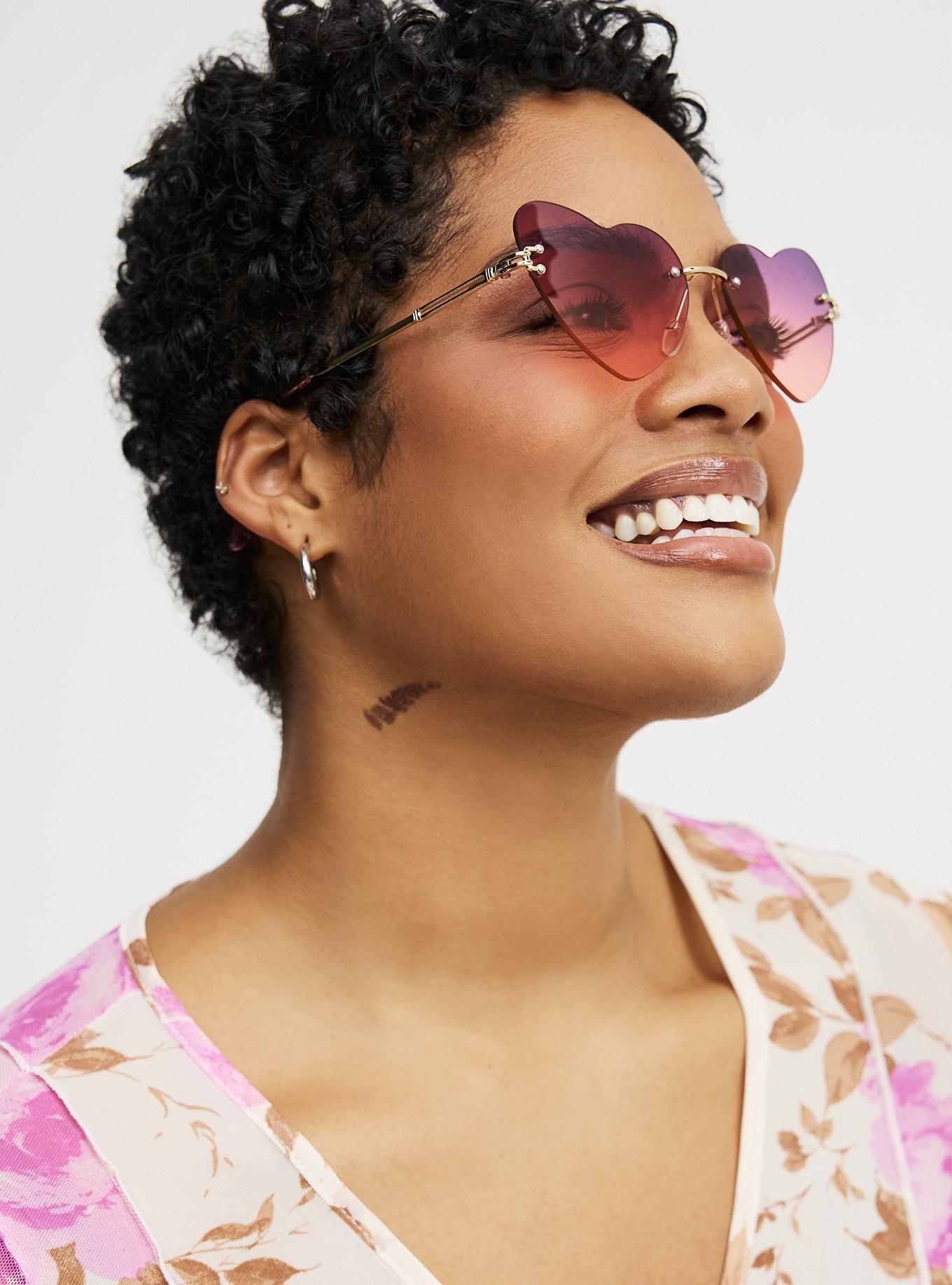 Heart Rimless Sunglass, , alternate