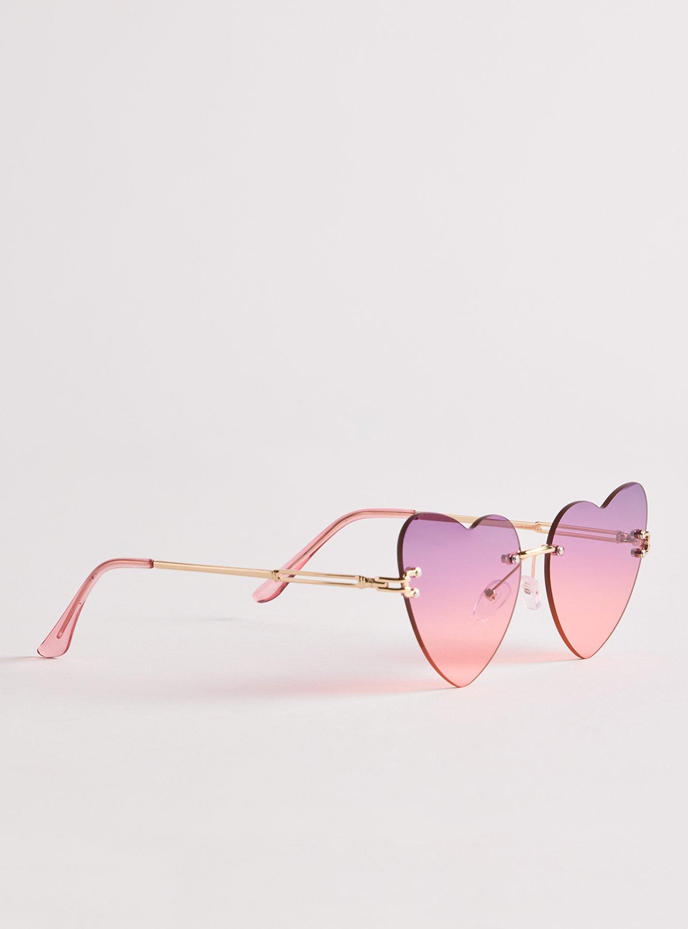 Heart Rimless Sunglass, , alternate