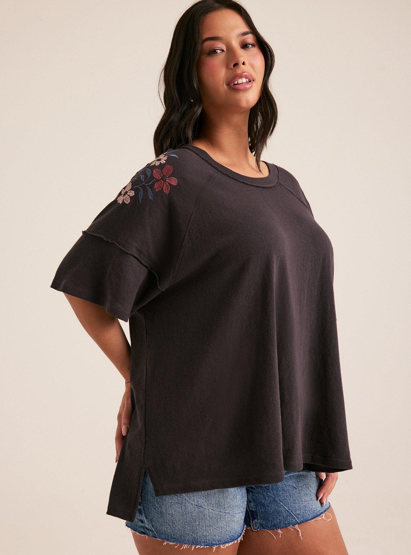 Festi Relaxed Embroidered Tee, PHANTOM, alternate