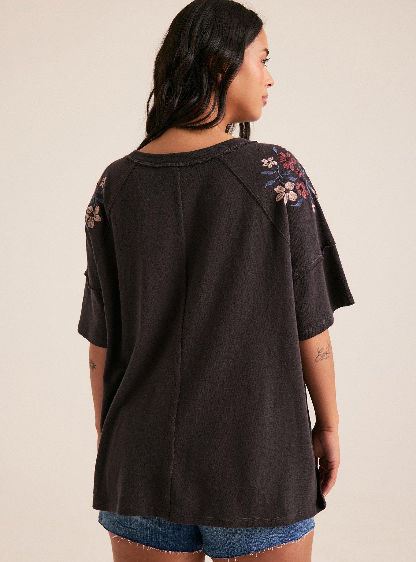 Festi Relaxed Embroidered Tee, PHANTOM, alternate