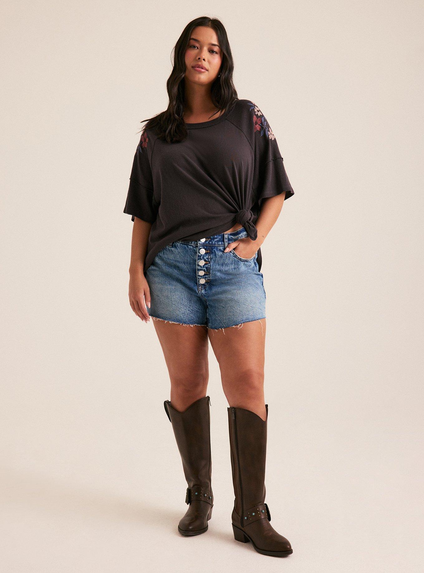 Festi Relaxed Embroidered Tee, PHANTOM, alternate