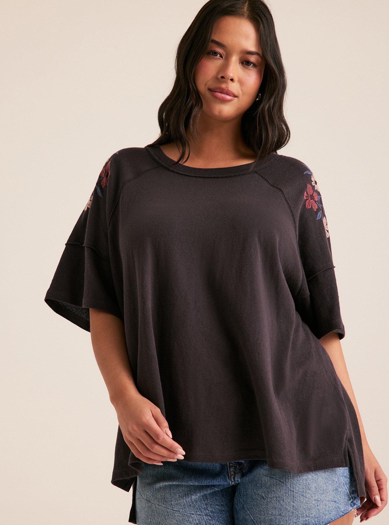 Festi Relaxed Embroidered Tee, PHANTOM, hi-res