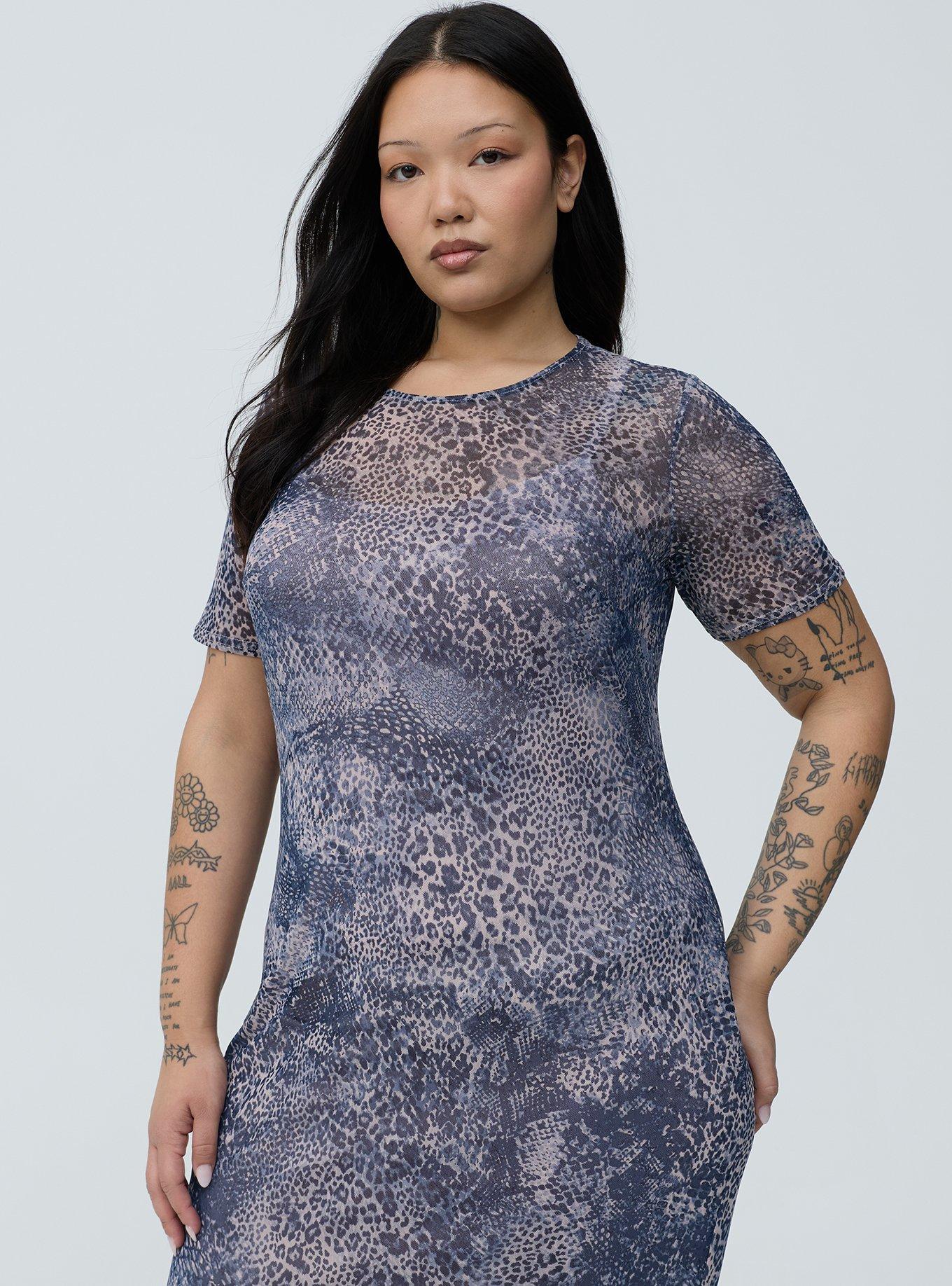 Mesh Column Dress, DIVA SNAKESIN BLUE, alternate