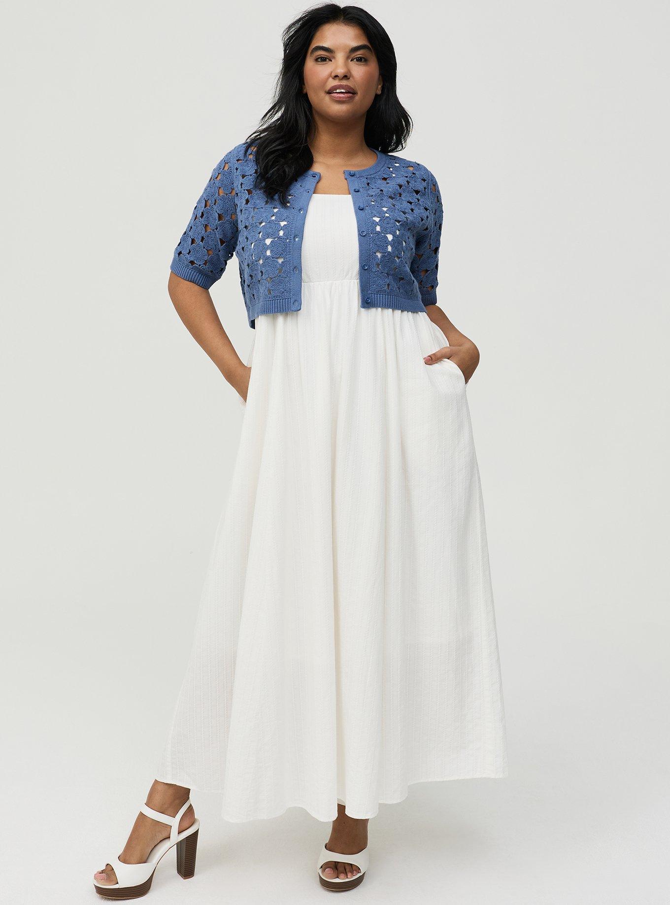 Cotton Maxi Dress, CLOUD DANCER, alternate