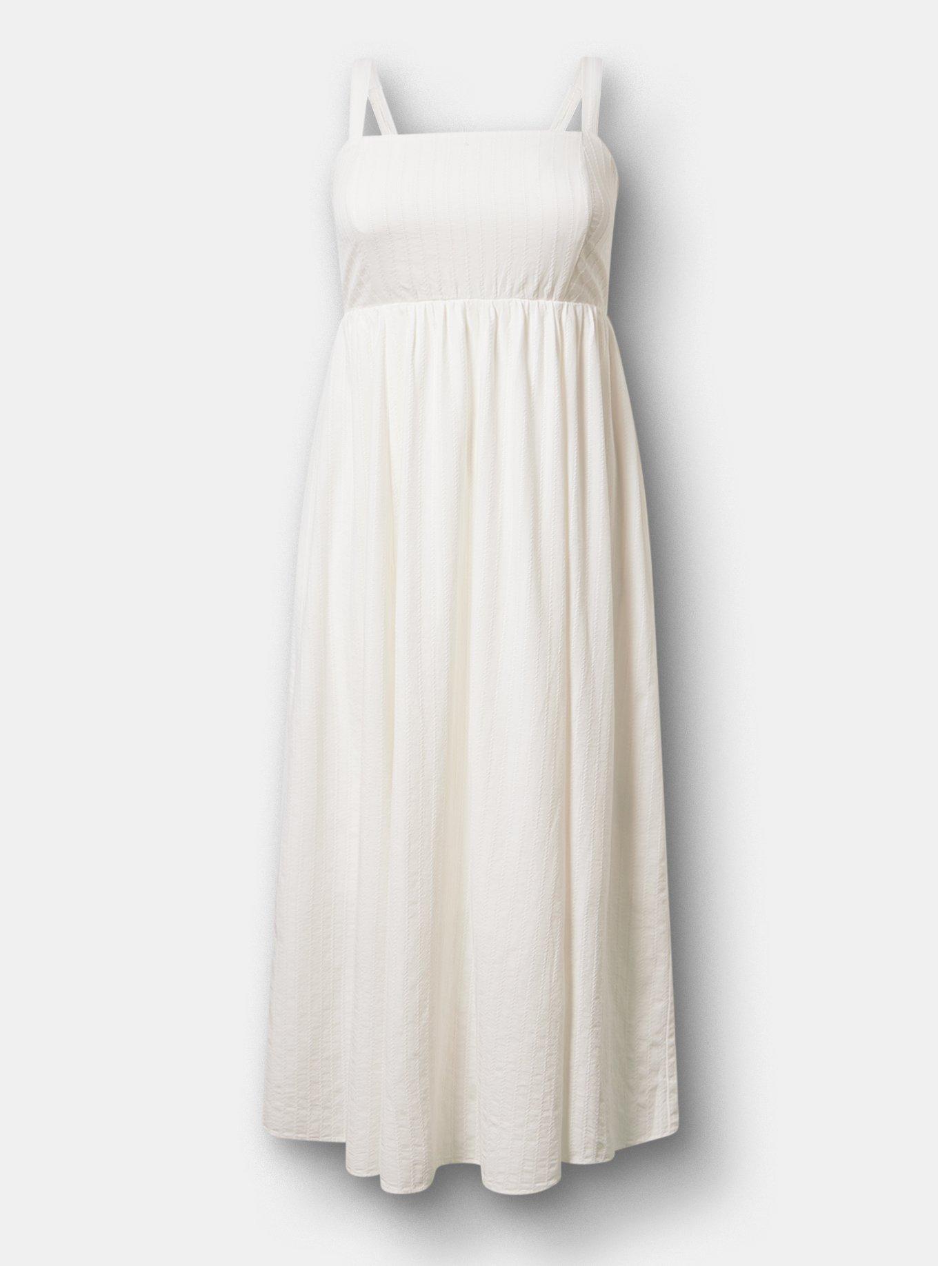 Cotton Maxi Dress, CLOUD DANCER, hi-res